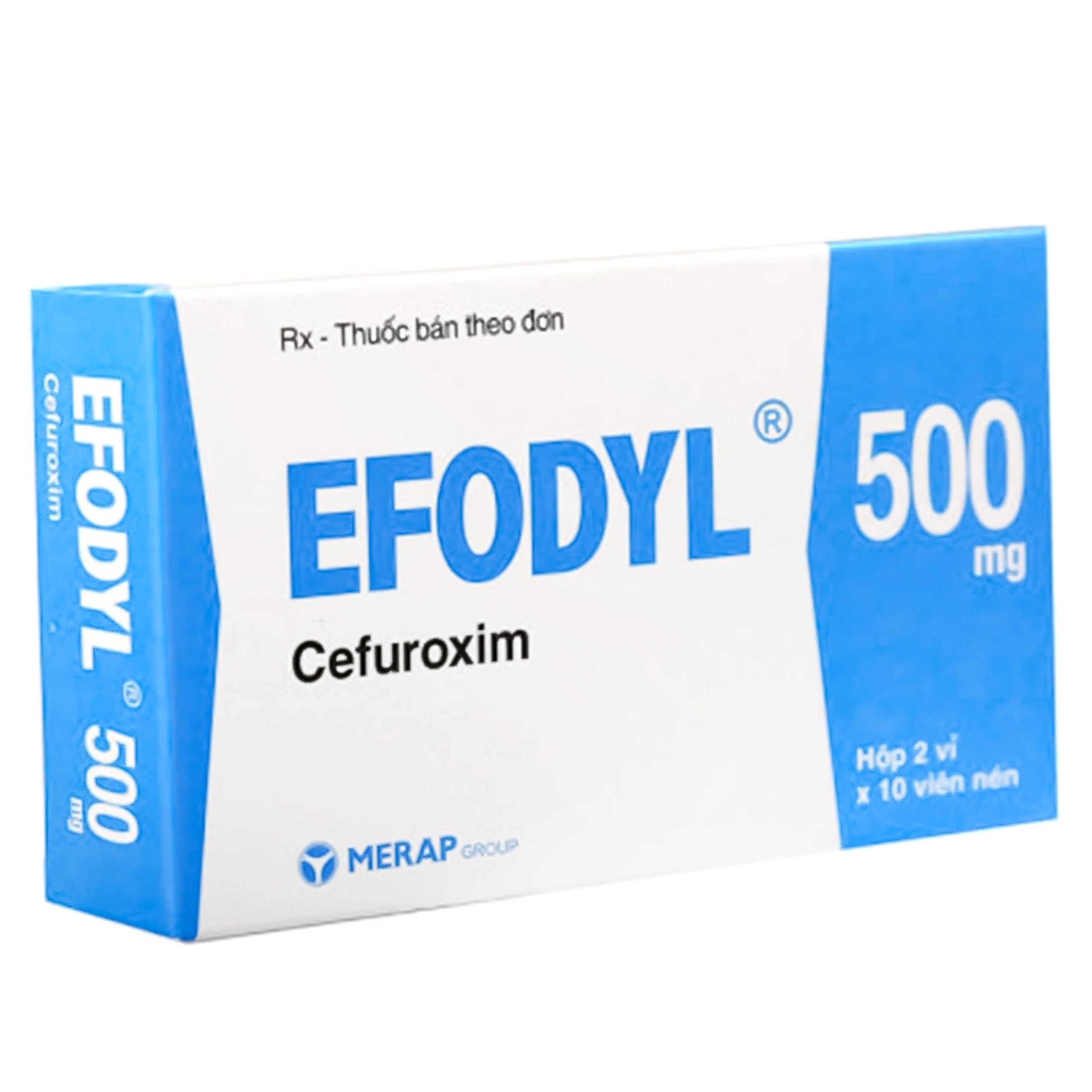 Thuốc Efodyl 500mg điều trị nhiễm khuẩn đường (2 vỉ x 10 viên)