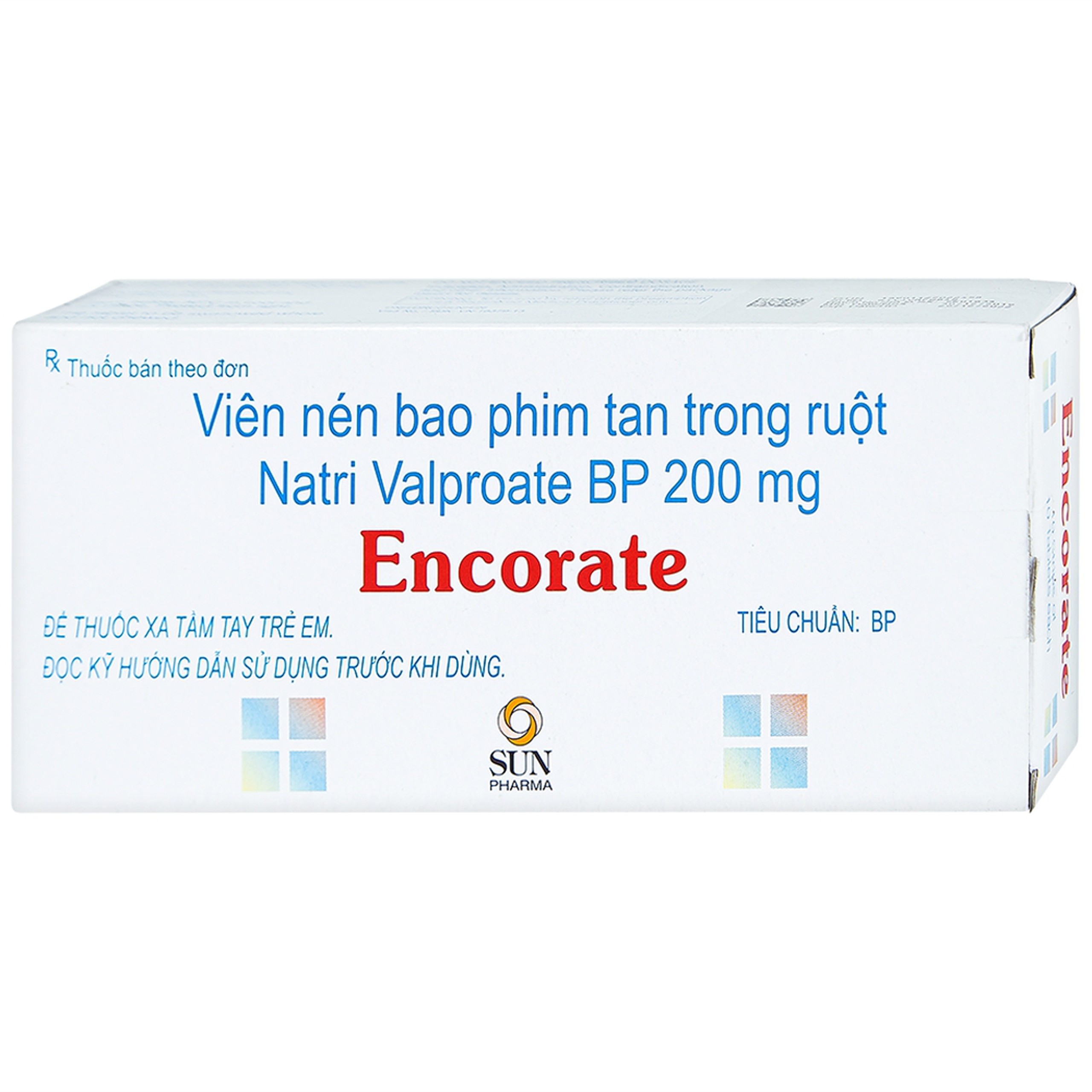 Thuốc Encorate Sun Pharma điều trị động kinh (10 vỉ x 10 viên)