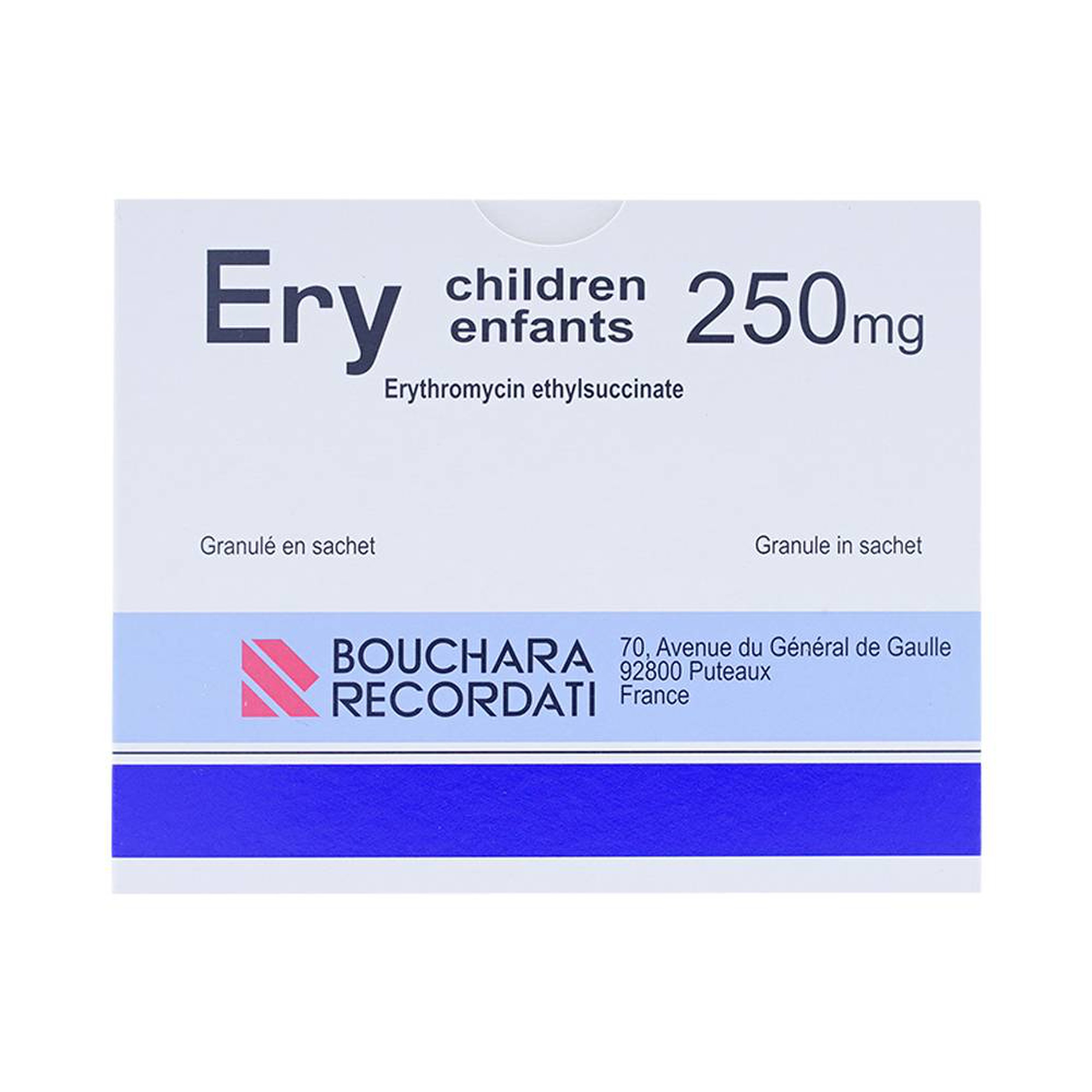 Cốm Ery Children Enfants 250mg Bouchara điều trị nhiễm khuẩn (24 gói)
