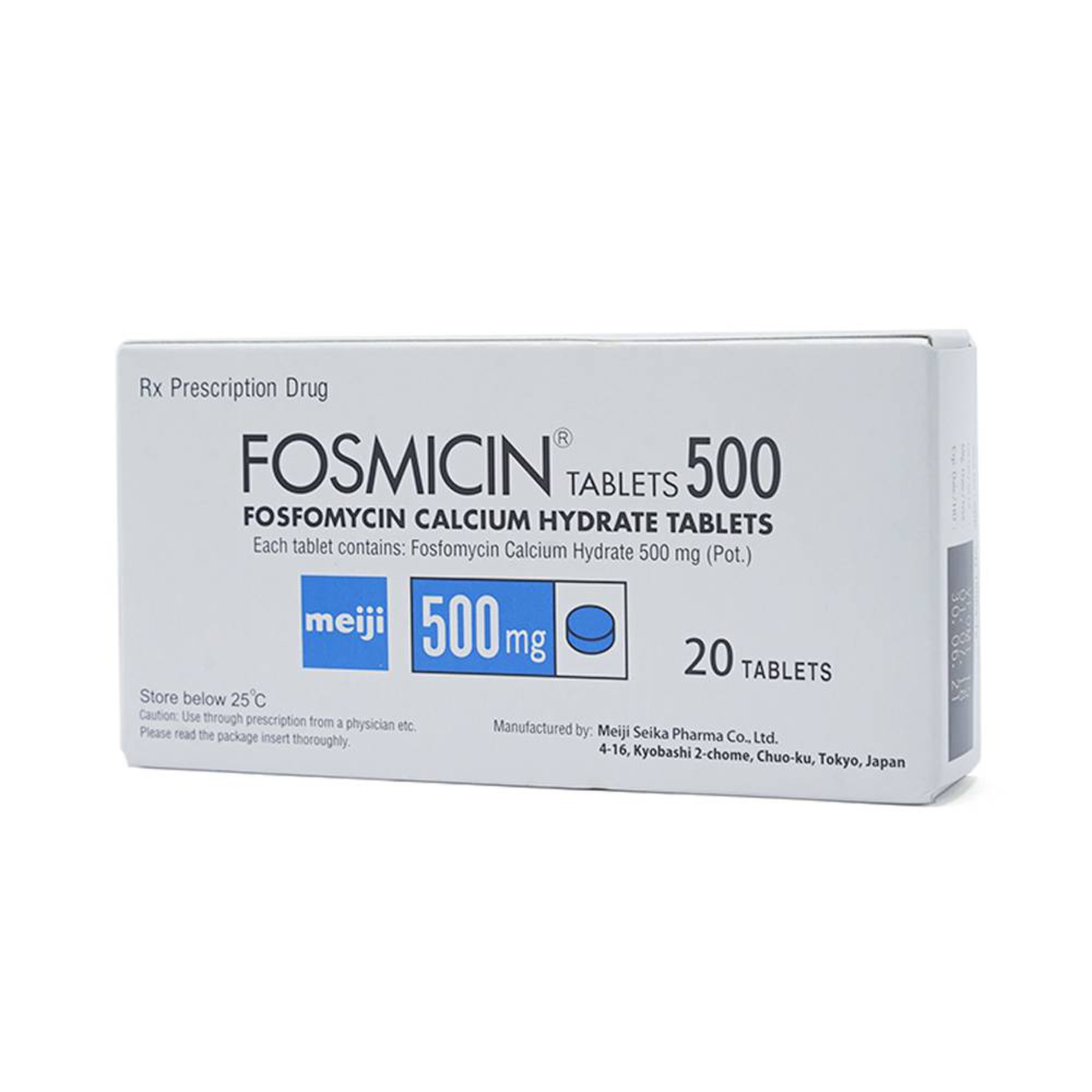 Thuốc Fosmicin 500 Meiji điều trị nhiễm khuẩn (2 vỉ x 10 viên)