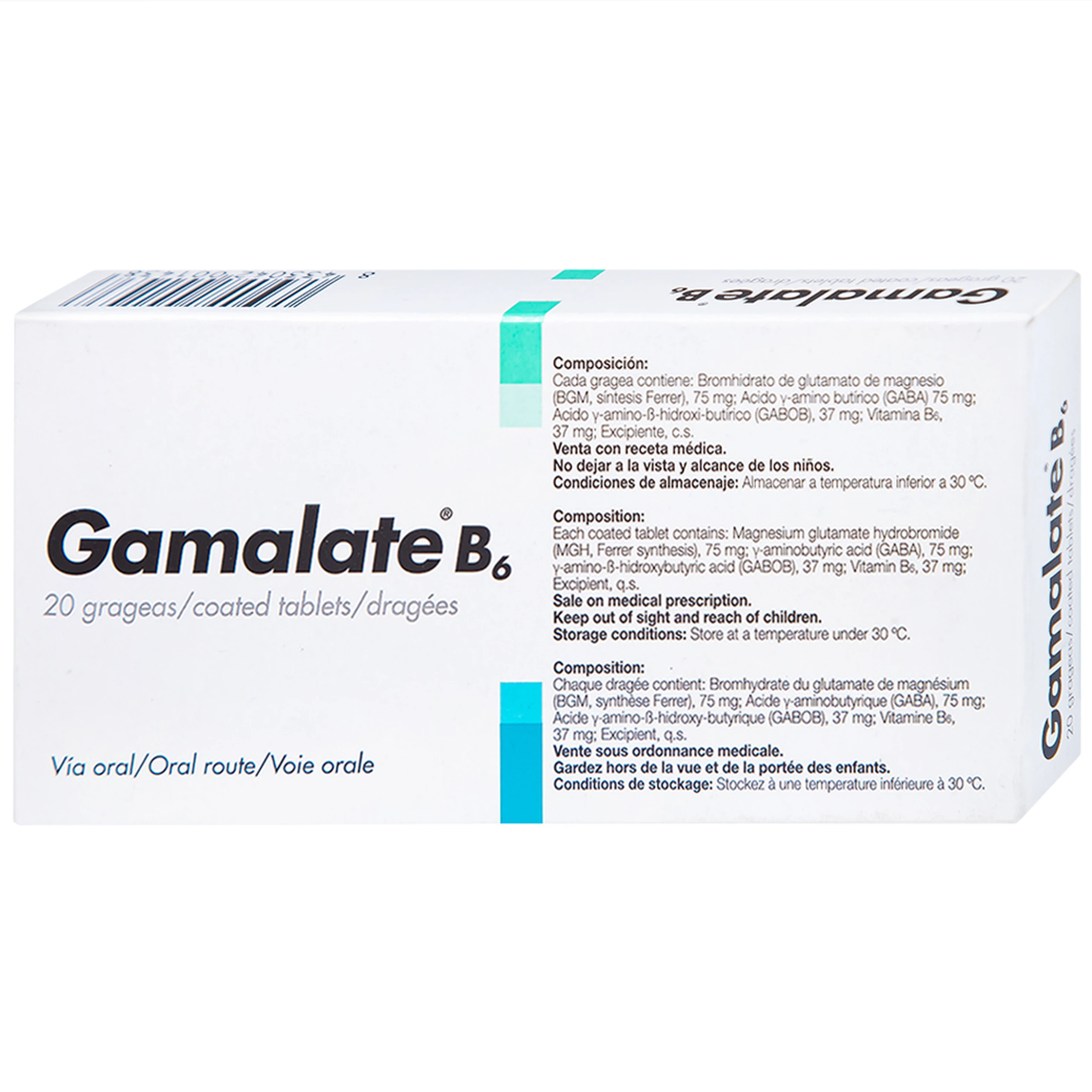 Thuốc Gamalate B6 Ferrer điều trị suy nhược thần kinh chức năng (2 vỉ x 10 viên)
