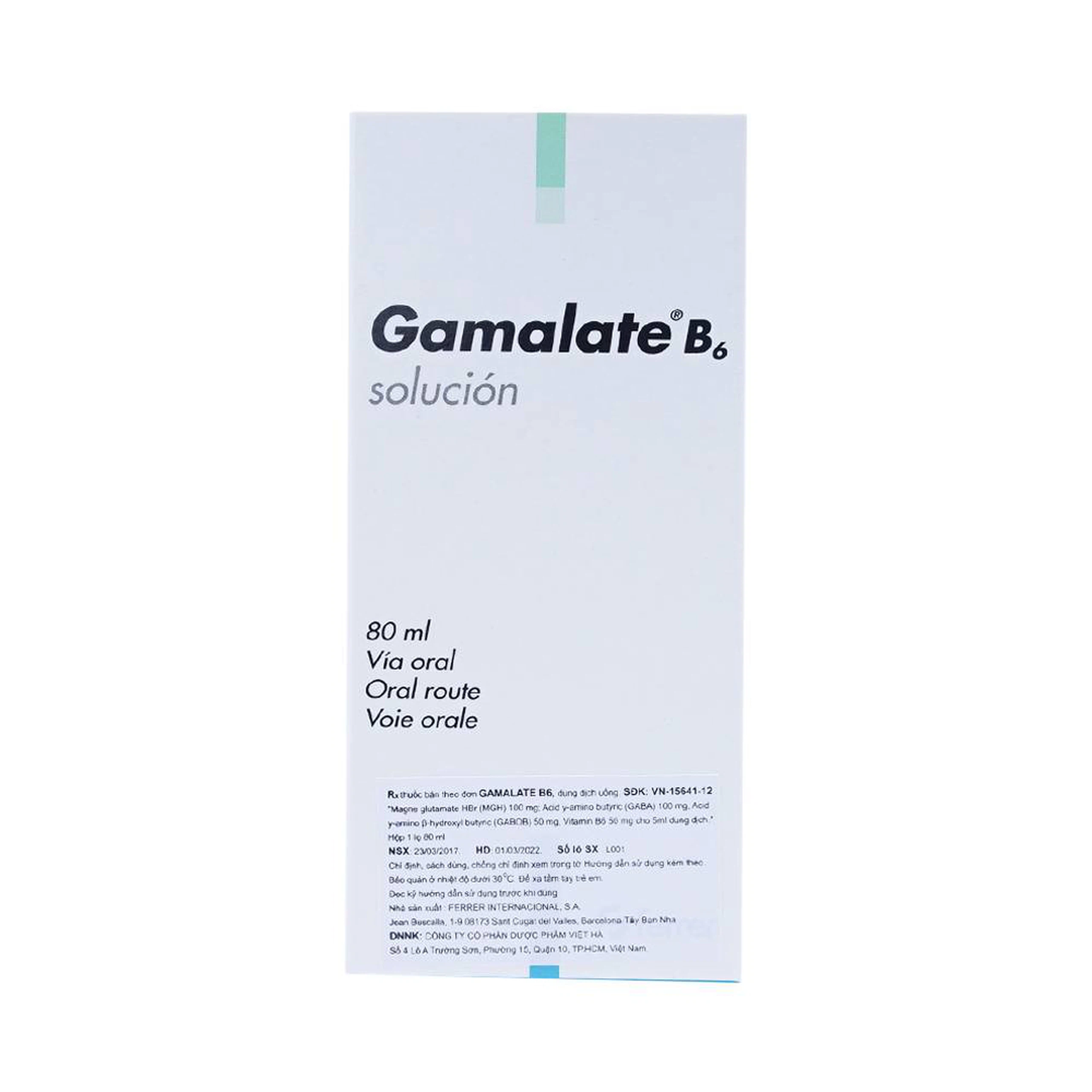 Dung dịch Gamalate B6 điều trị suy nhược thần kinh (80ml)