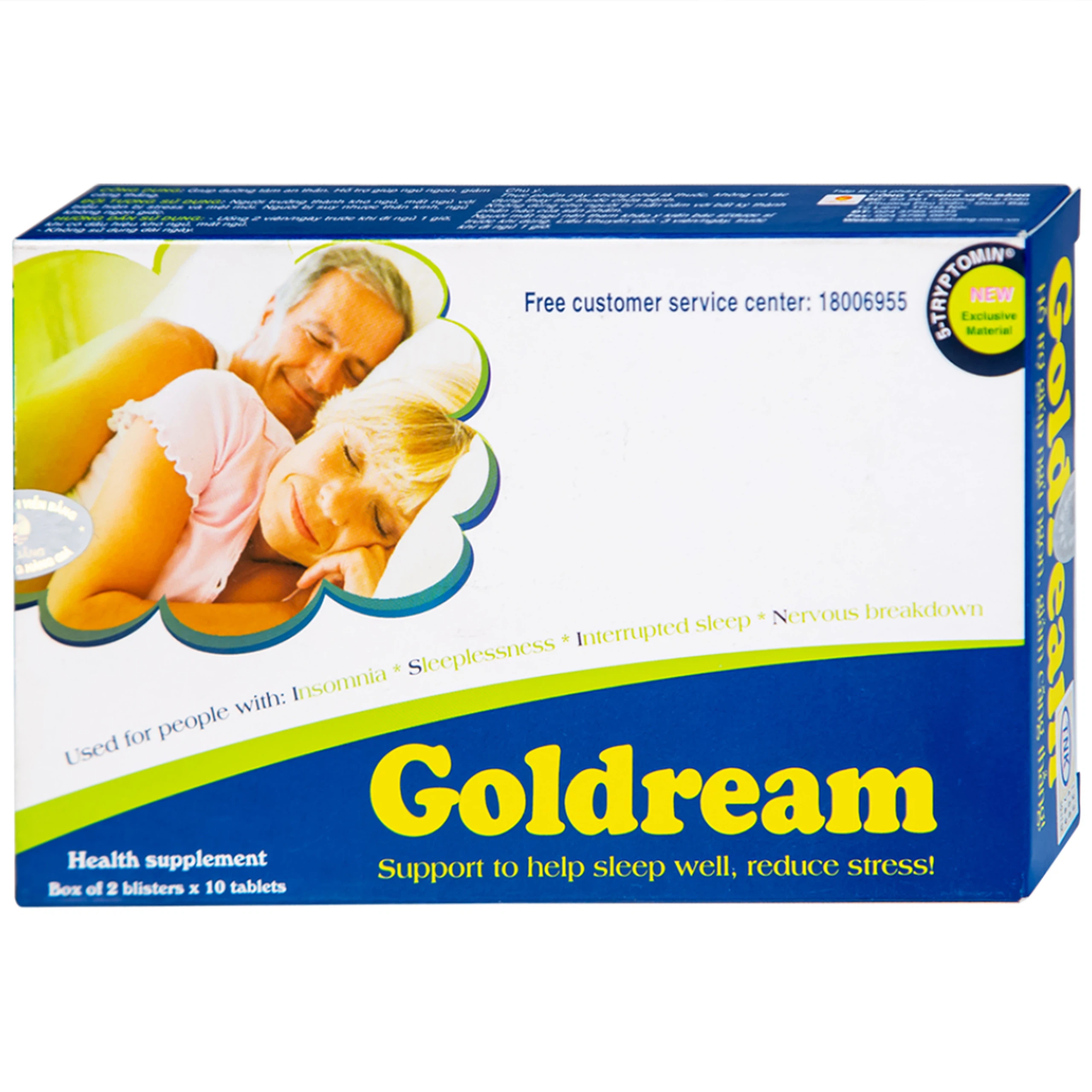Viên uống Goldream IMC hỗ trợ ngủ ngon, giảm căng thẳng (20 viên)
