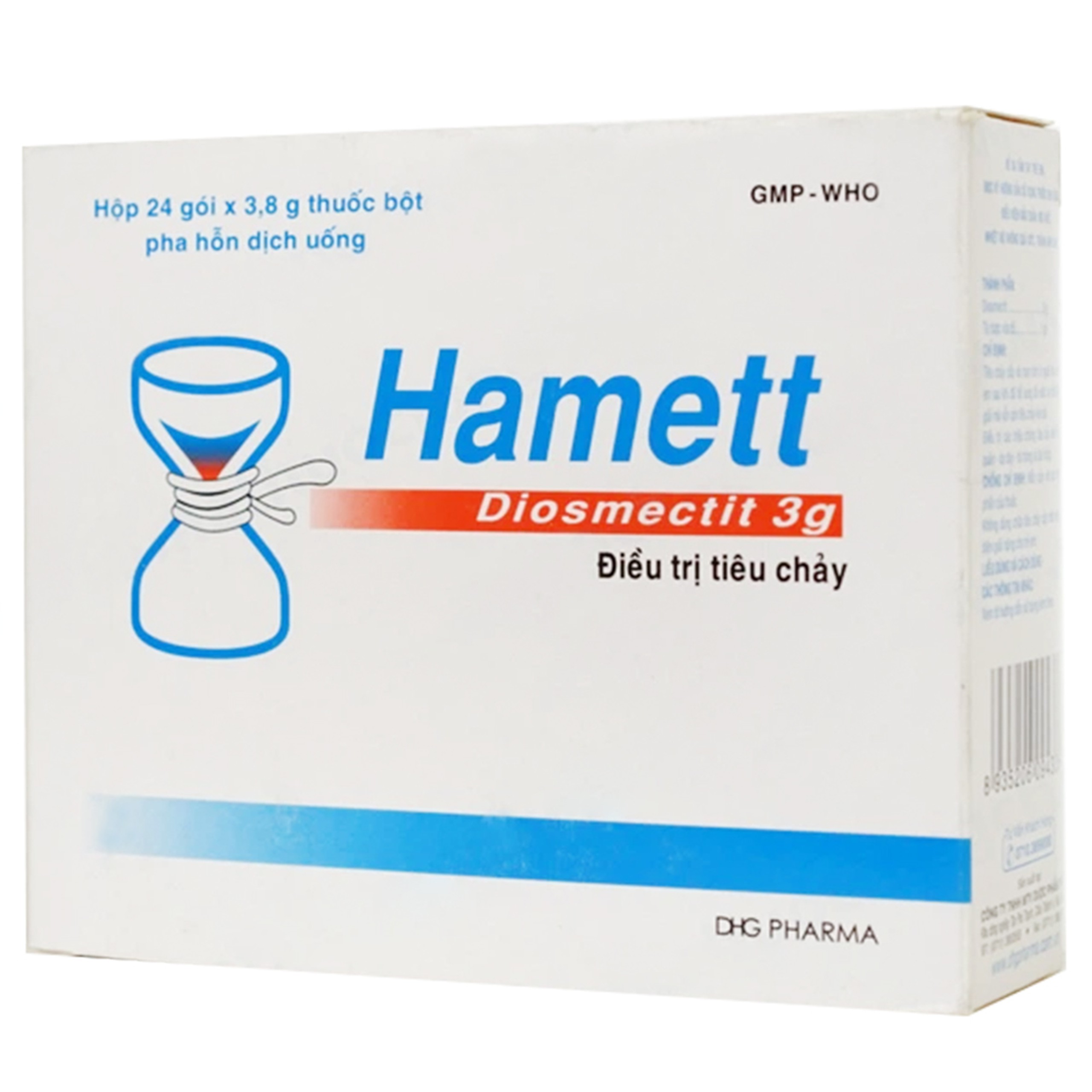 Bột Hamett DHG điều trị tiêu chảy cấp và mạn tính (24 gói)