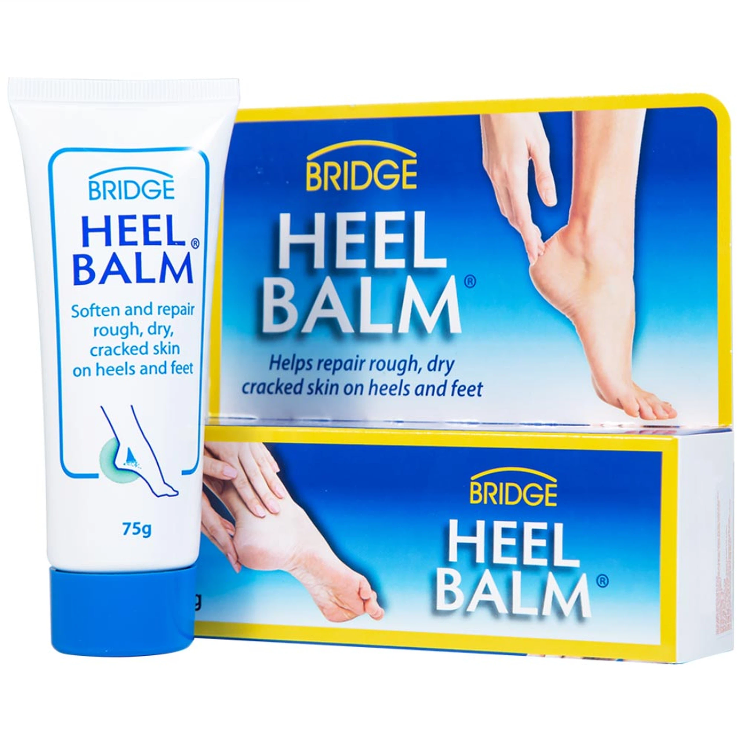 Kem Heel Balm Bridge Healthcare làm mềm, phục hồi da thô ráp, khô, nứt nẻ ở gót chân và bàn chân (75g)