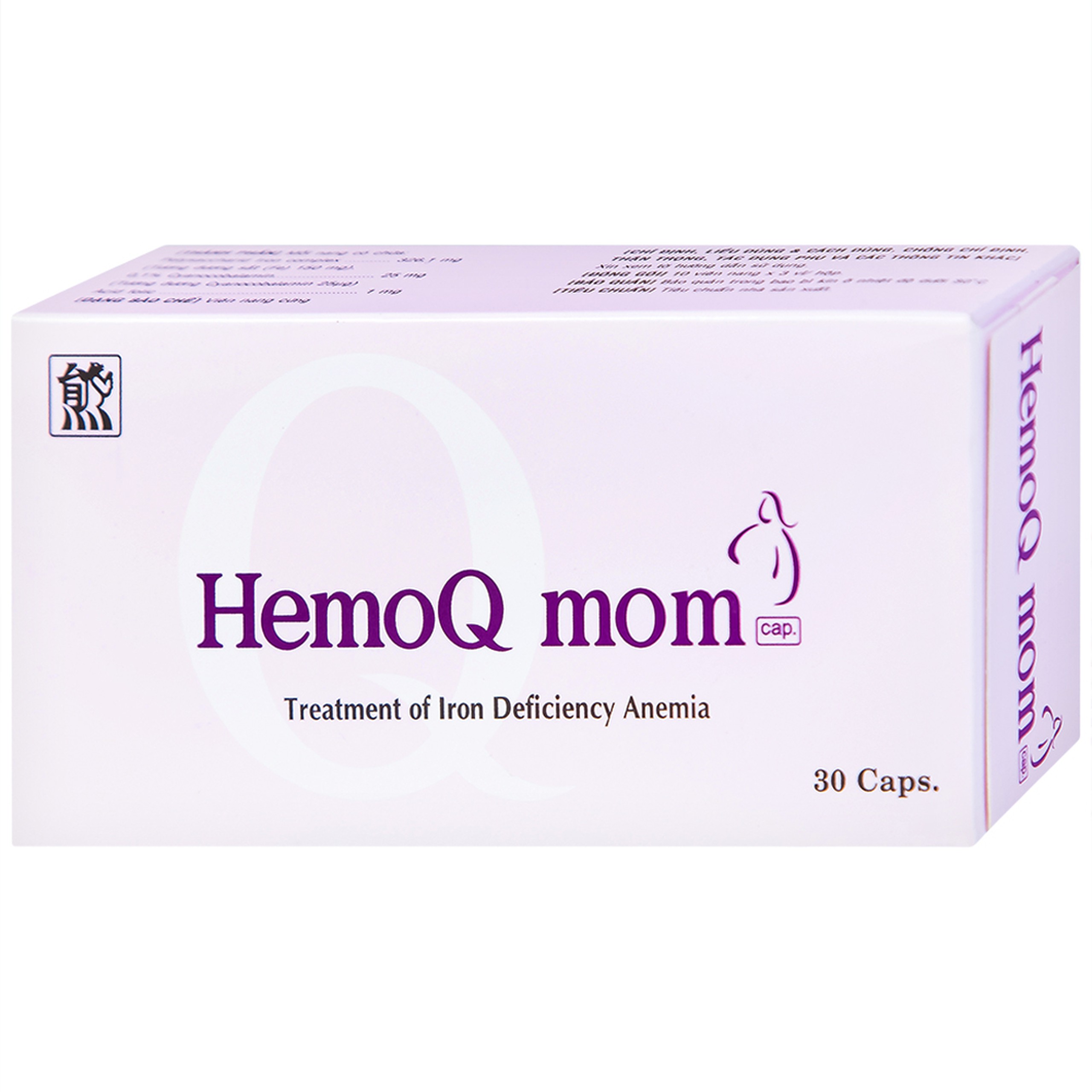 Thuốc HemoQ Mom phòng ngừa và điều trị thiếu máu (3 vỉ x 10 viên)