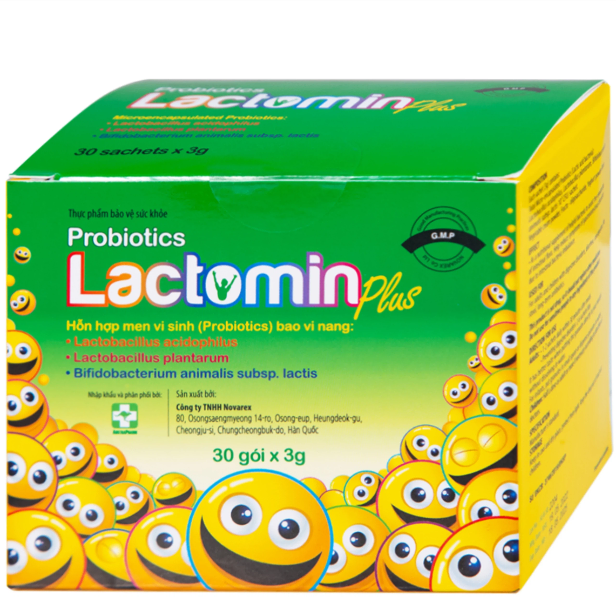 Cốm Probiotics Lactomin Plus Novarex bổ sung vi khuẩn có ích, giúp cân bằng hệ vi sinh đường ruột (30 gói)