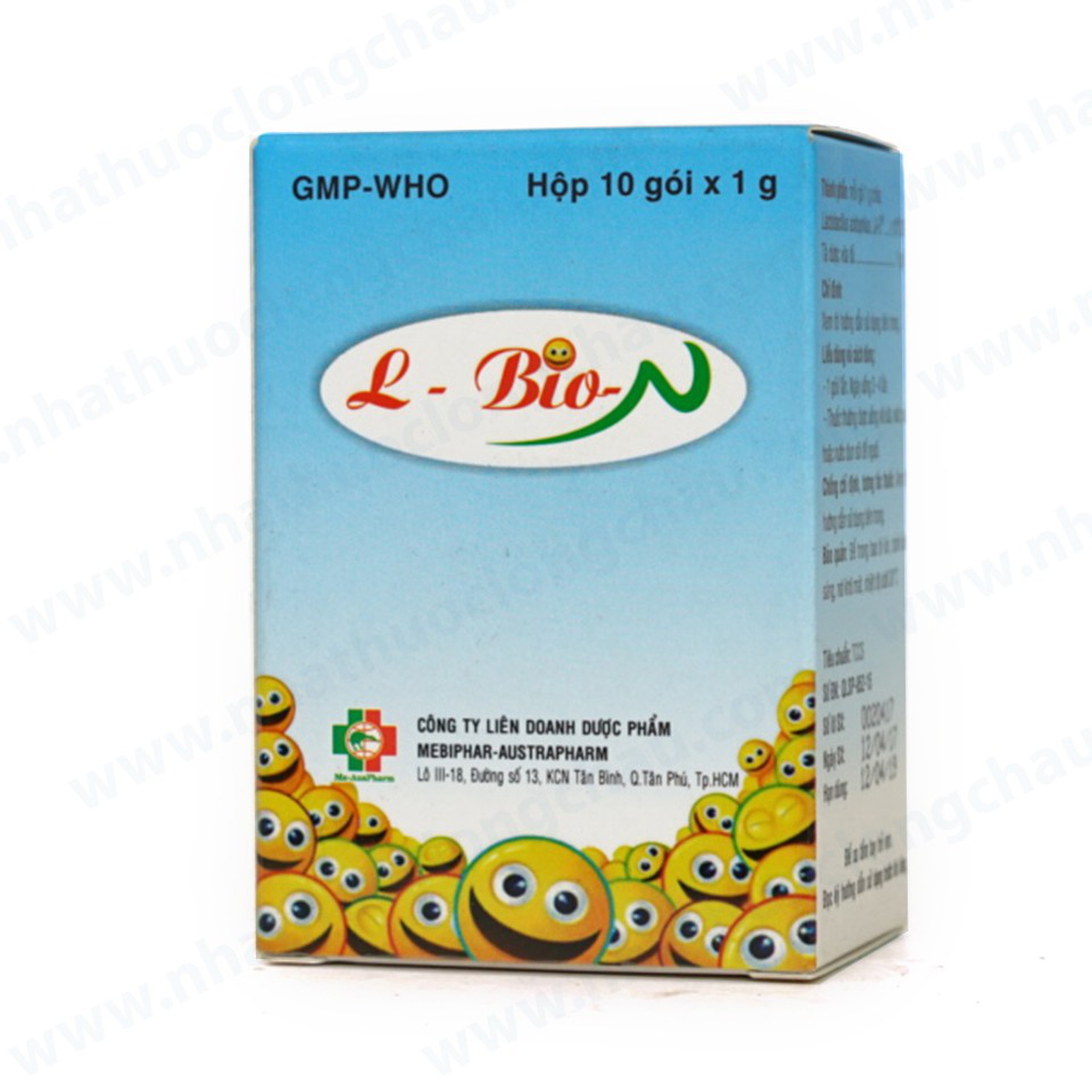 Men vi sinh L-Bio-N Mebiphar điều trị tiêu chảy (10 gói x 1g)