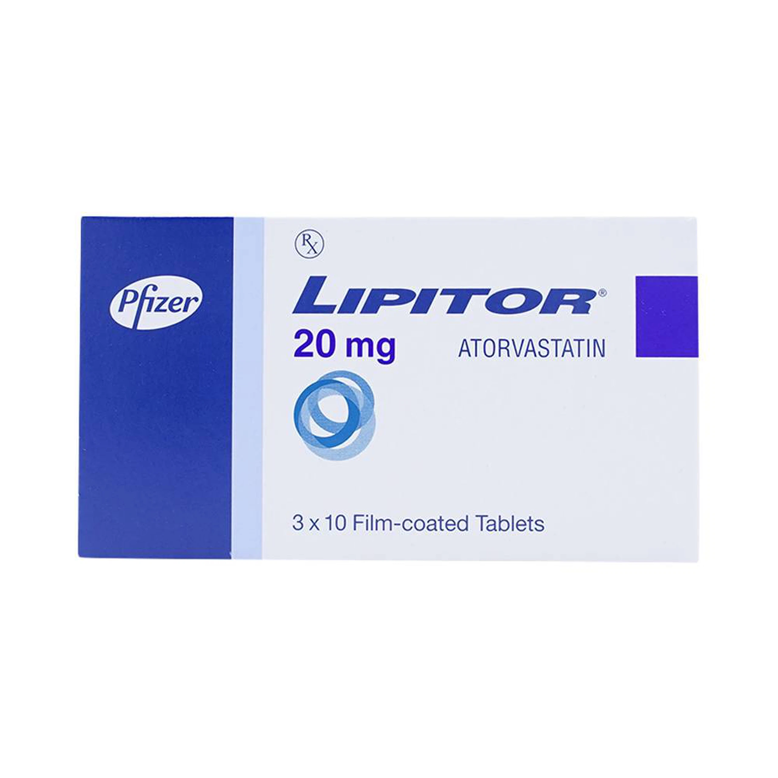 Thuốc Lipitor 20mg Pfizer điều trị tăng cholesterol toàn phần (3 vỉ x 10 viên) 
