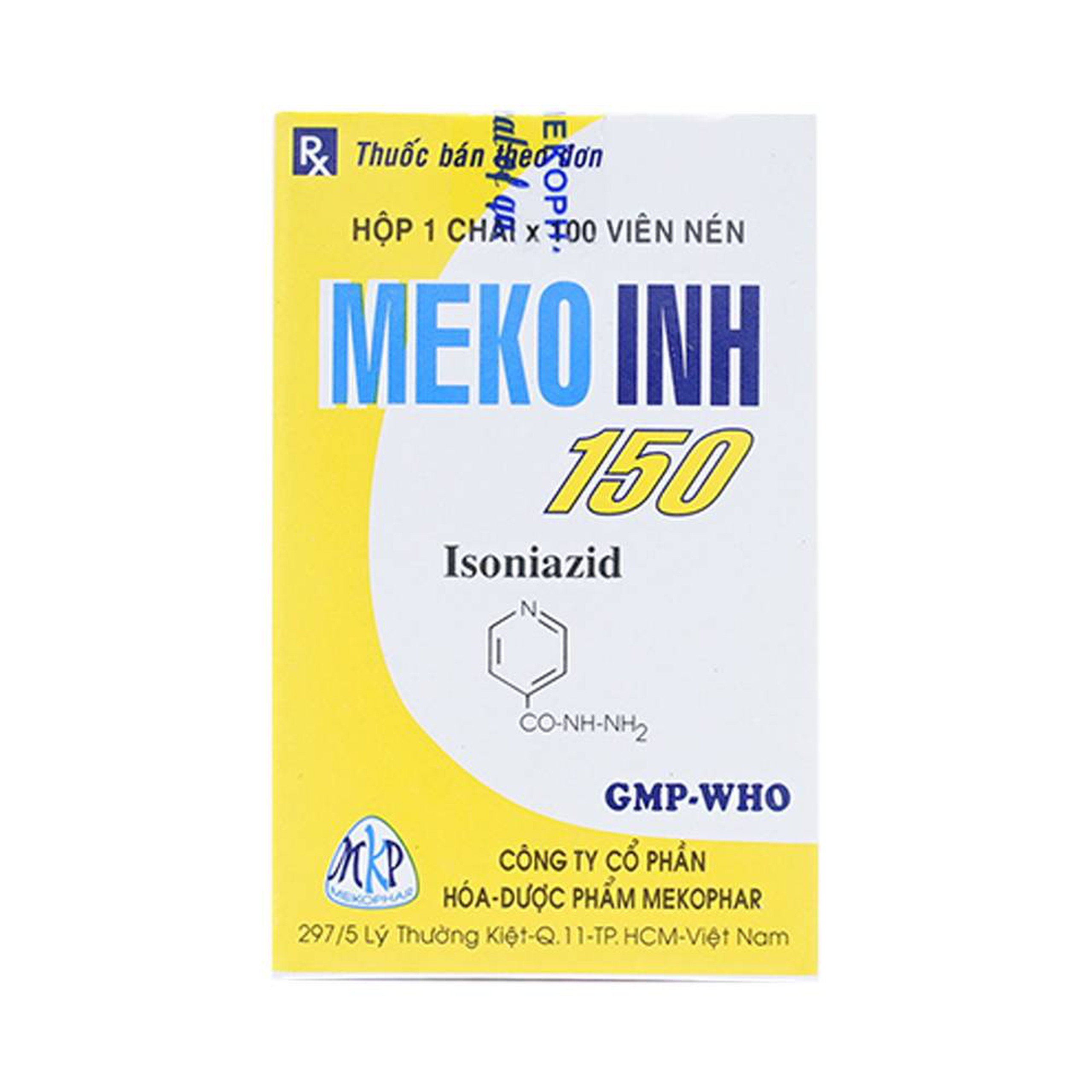 Viên nén Meko INH 150 Mekophar phòng và điều trị lao phổi (100 viên)