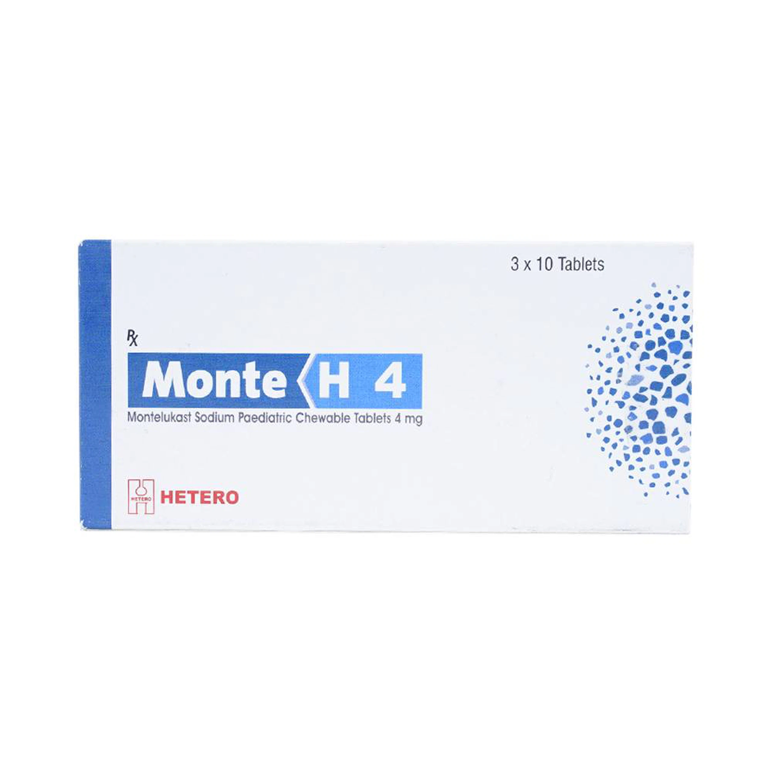 Thuốc Monte H 4 Hetero điều trị hen, khó thở, viêm mũi dị ứng (3 vỉ x 10 viên)