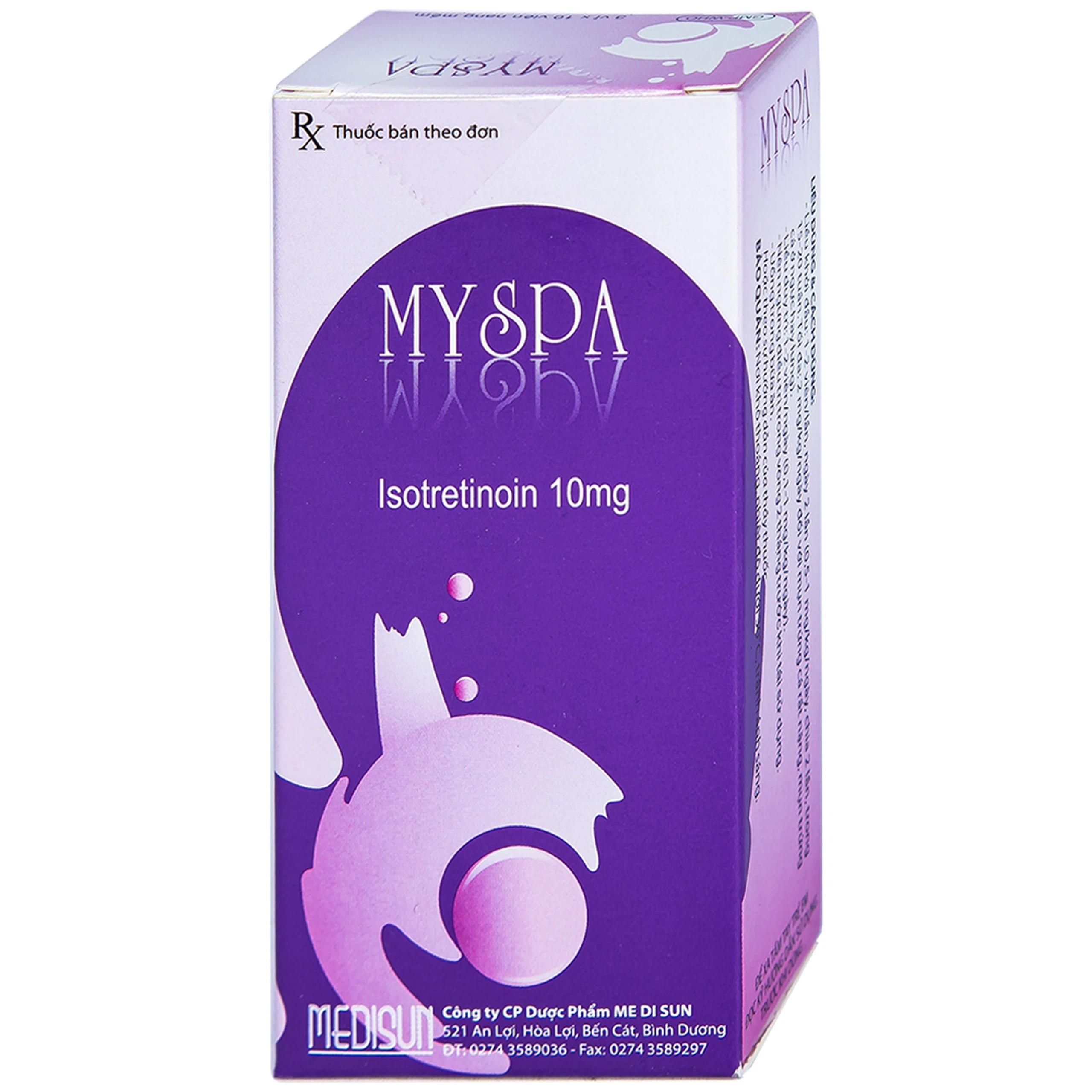 Viên nang mềm MySpa Medisun điều trị các dạng mụn trứng cá nặng (3 vỉ x 10 viên)
