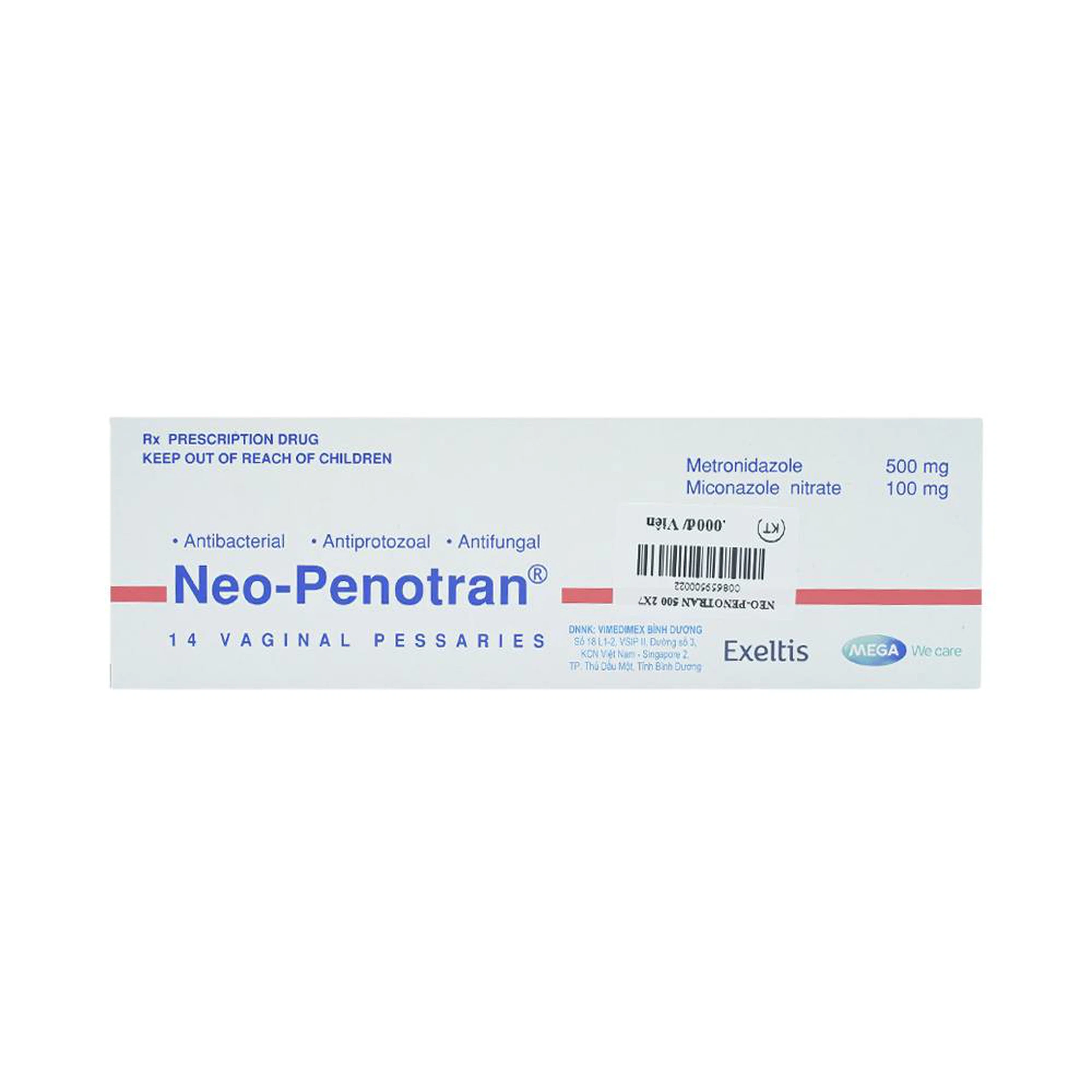 Viên đặt âm đạo Neo-Penotran MEGA We Care điều trị  viêm âm đạo (2 vỉ x 7 viên)