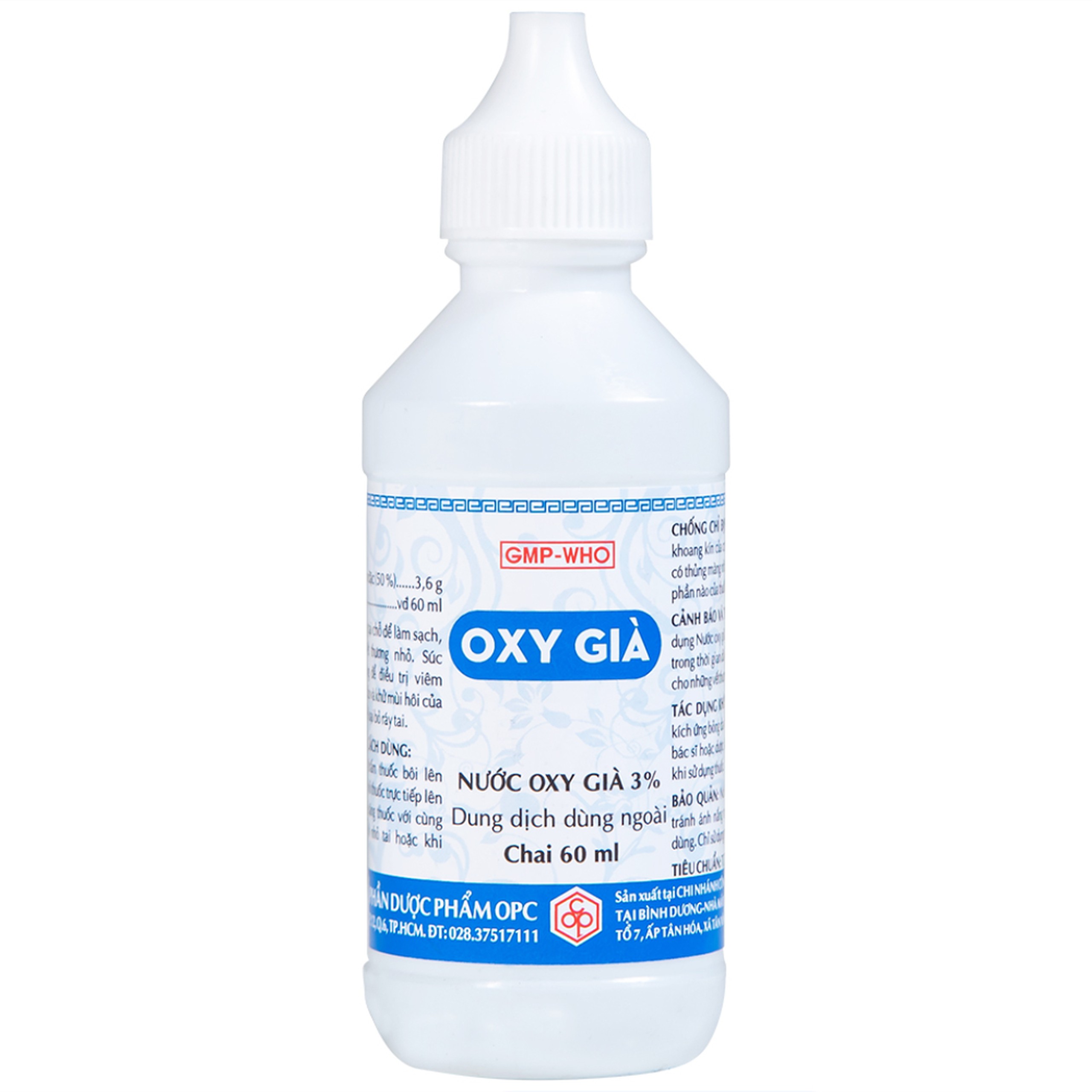 Nước Oxy Già 3% OPC làm sạch, sát trùng vết thương nhỏ (60ml) 