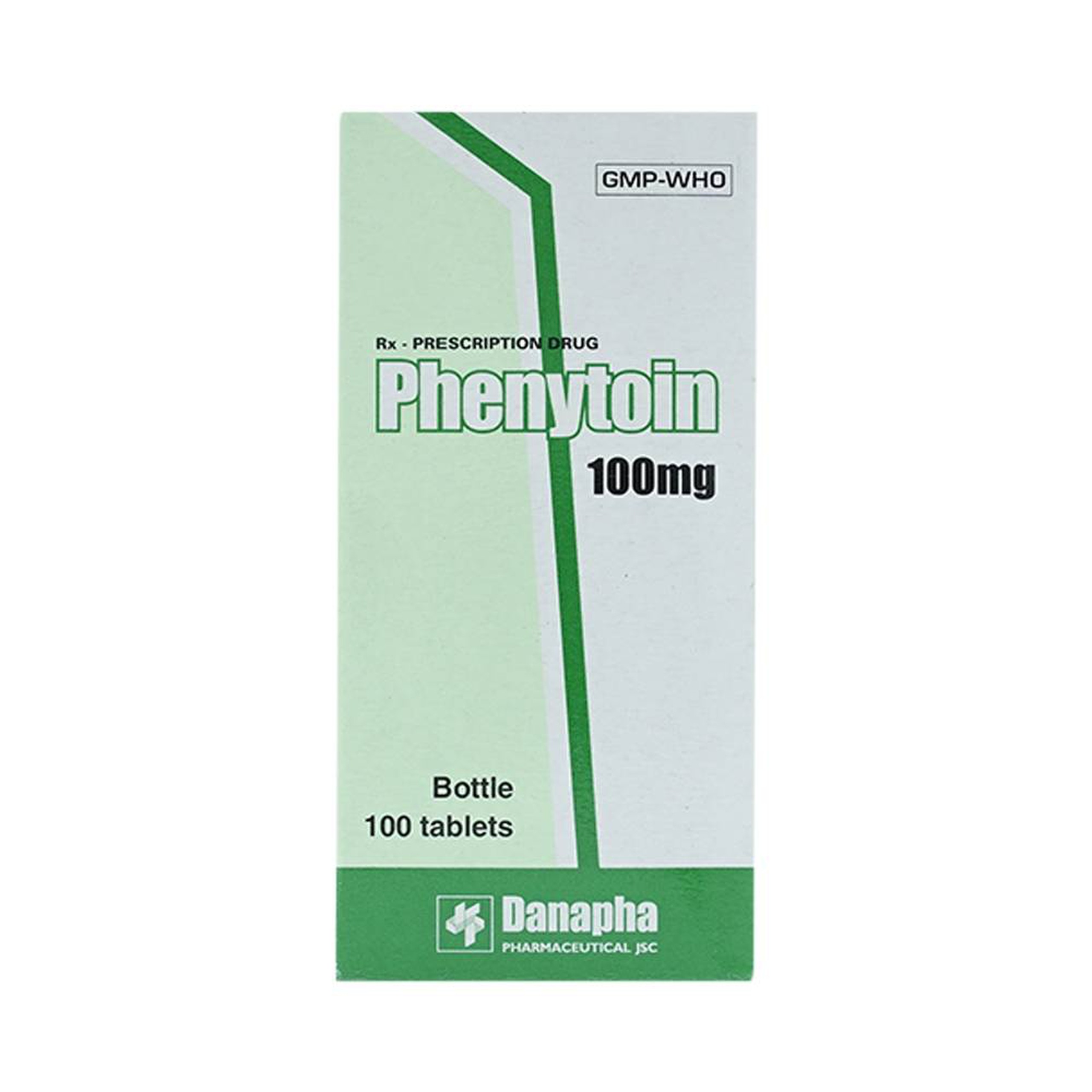 Viên nén Phenytoin 100mg Danapha điều trị động kinh cơn lớn, động kinh cục bộ (100 viên)
