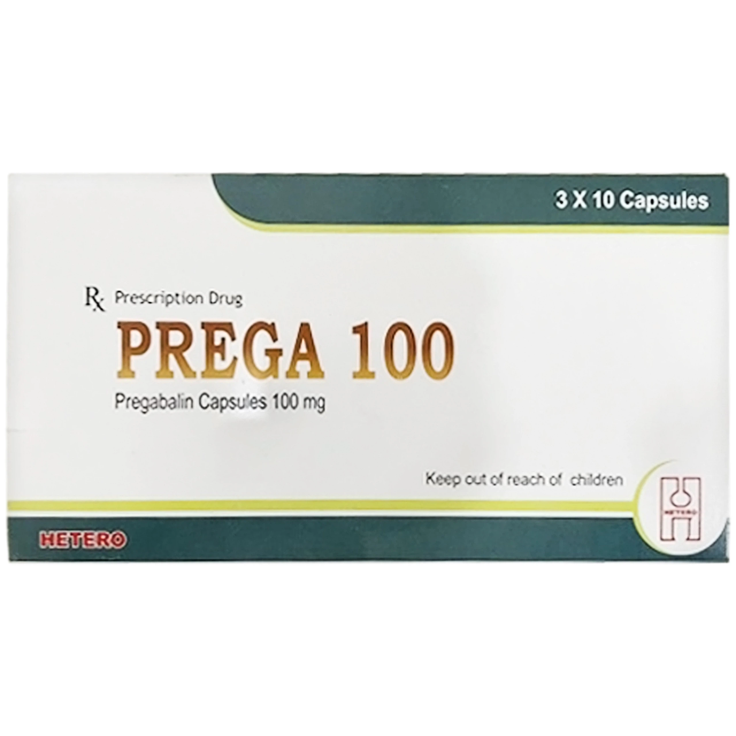 Thuốc Prega 100 Hetero điều trị bệnh đau dây thần kinh ngoại biên (3 vỉ x 10 viên) 