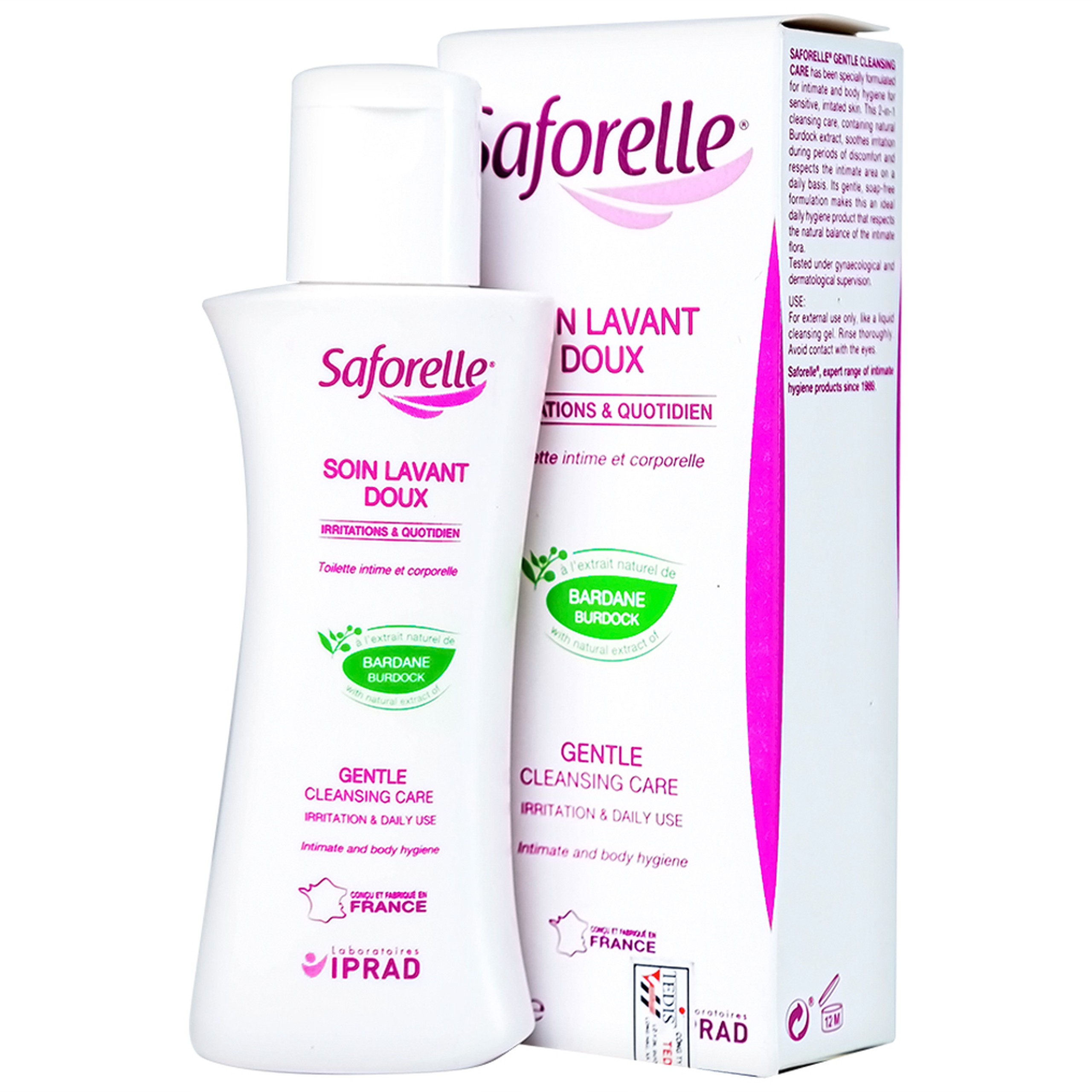 Gel rửa dịu nhẹ Saforelle Soin Lavant Doux vệ sinh cơ quan sinh dục ngoài và cơ thể cho da nhạy cảm (100ml)