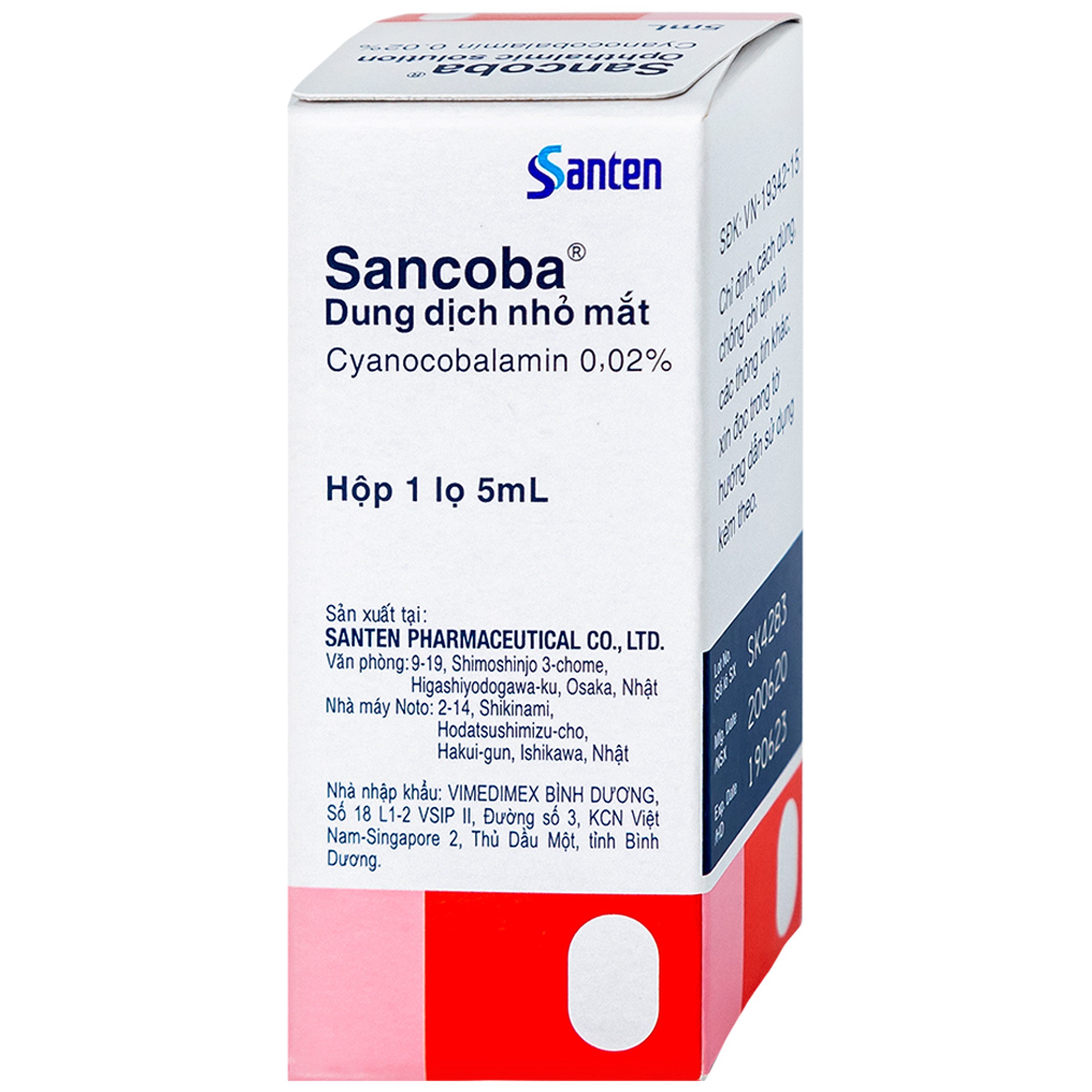 Thuốc nhỏ mắt Sancoba Santen cải thiện sự dao động về điều tiết trong chứng mỏi mắt (5ml) 