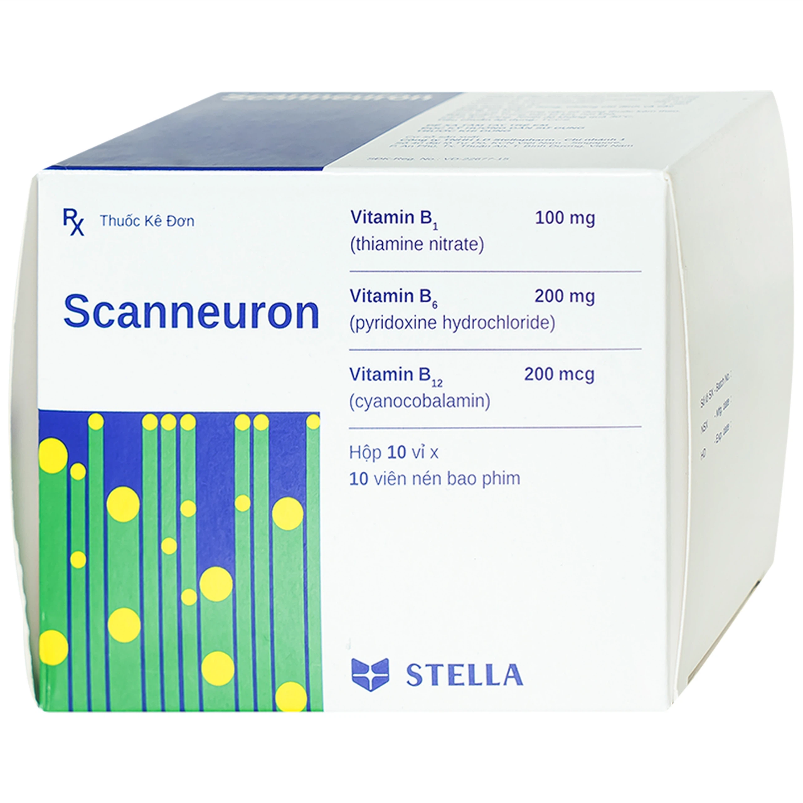 Thuốc Scanneuron Stella điều trị các rối loạn về hệ thần kinh (10 vỉ x 10 viên)
