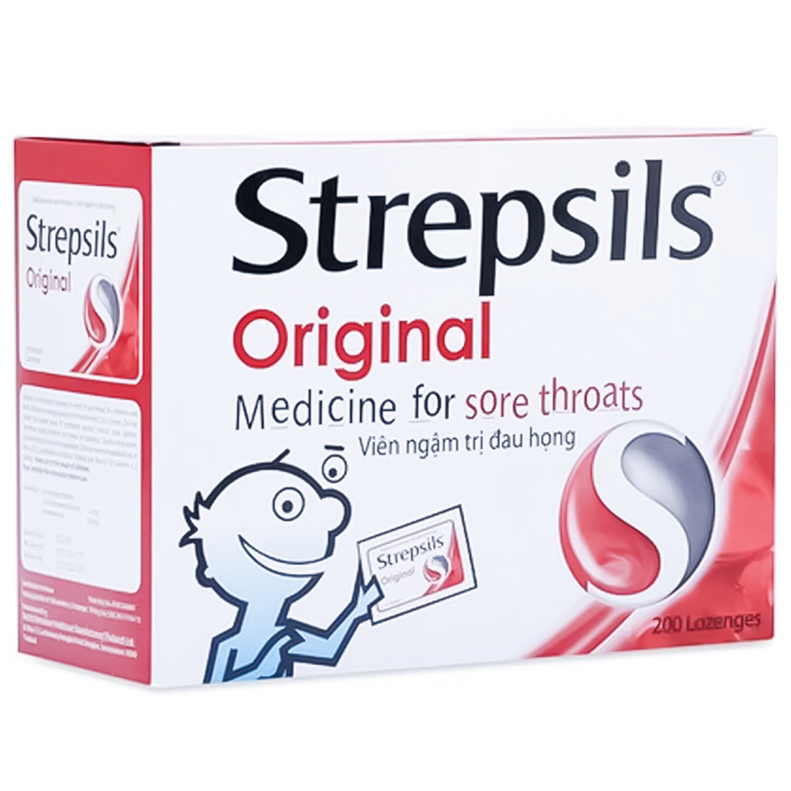 Viên ngậm Strepsils Original Reckitt Benckiser điều trị viêm họng (100 gói x 2 viên)