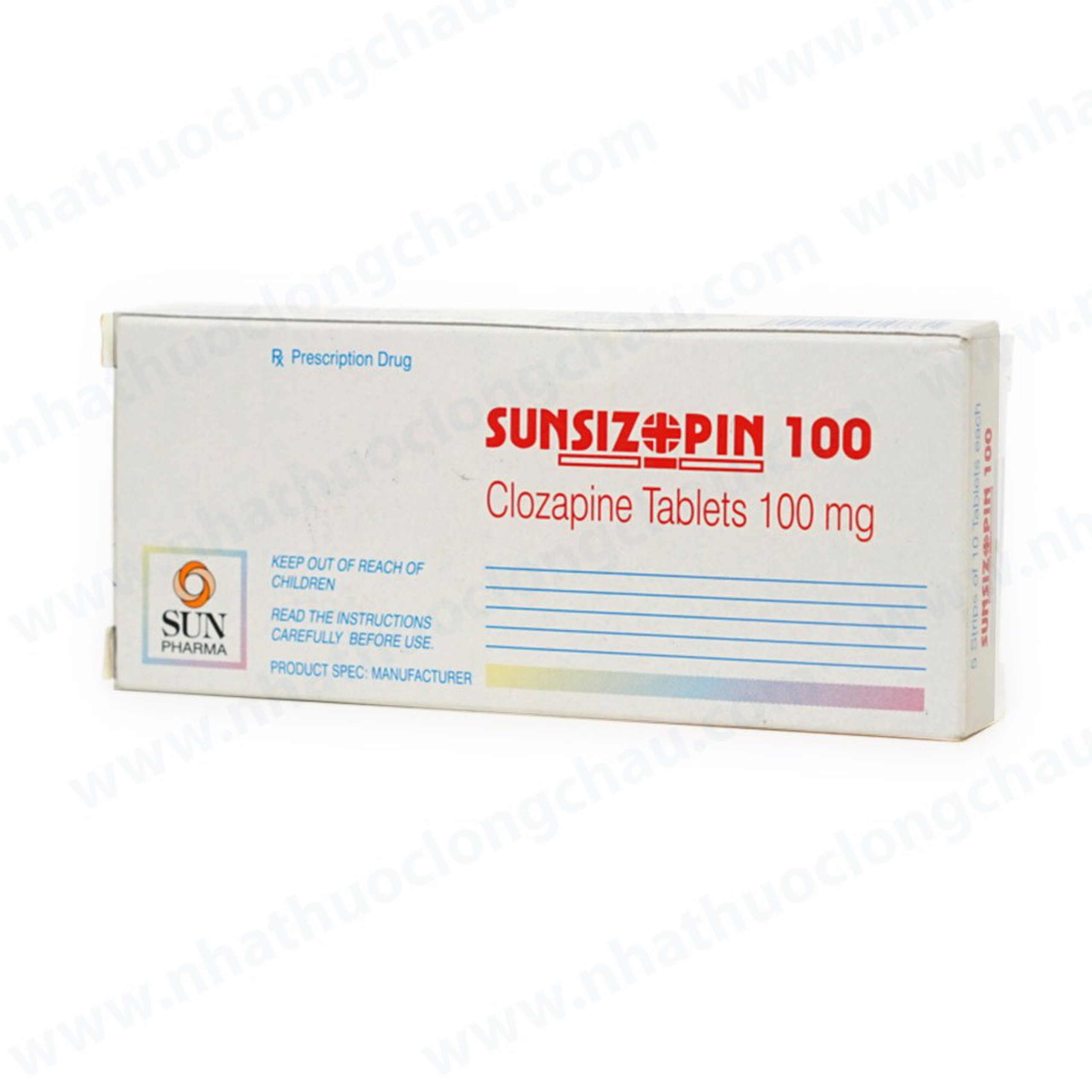 Thuốc Sunsizopin 100 Sun Pharma điều trị tâm thần phân liệt (5 vỉ x 10 viên)