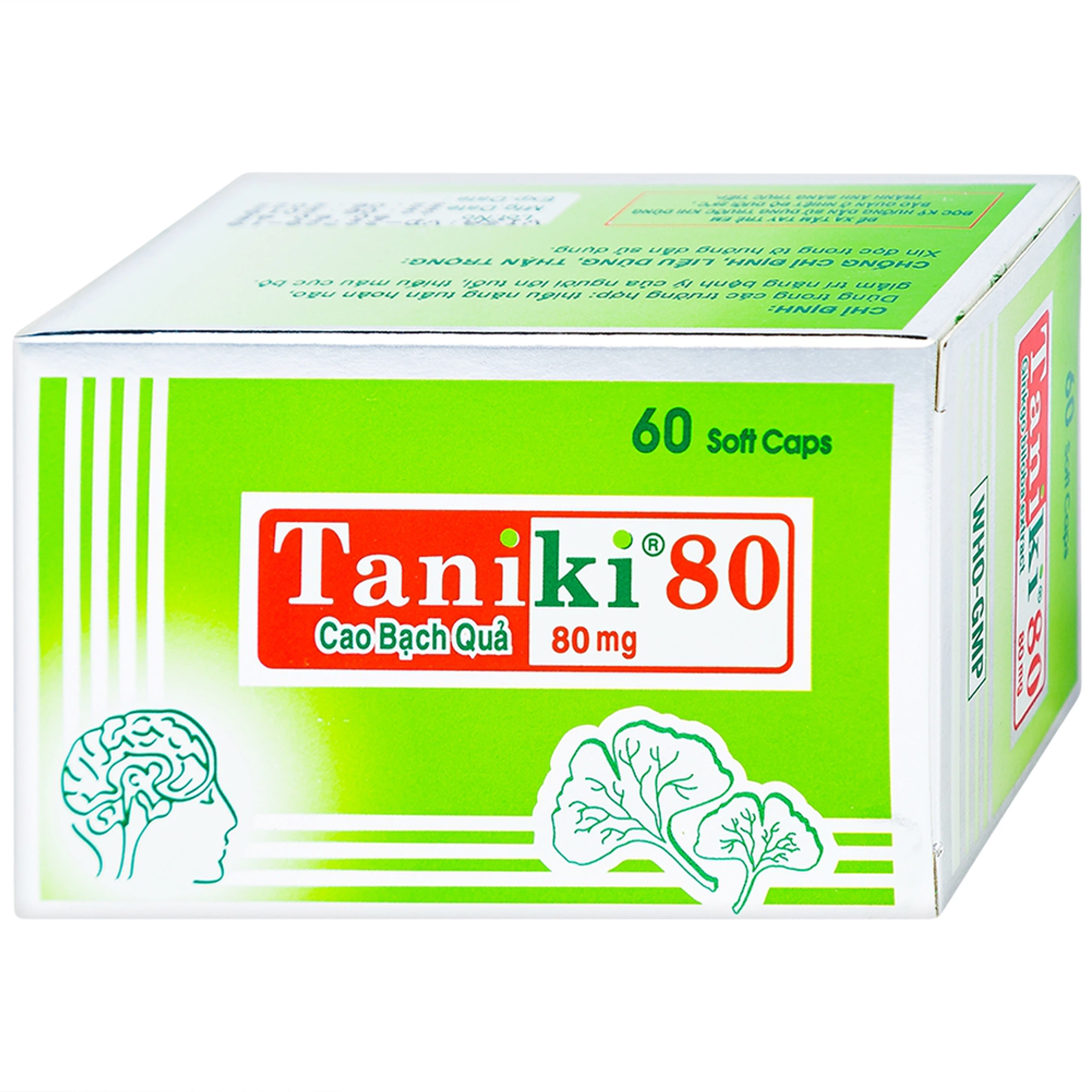 Thuốc Taniki 80 điều trị thiểu năng tuần hoàn não (60 viên)
