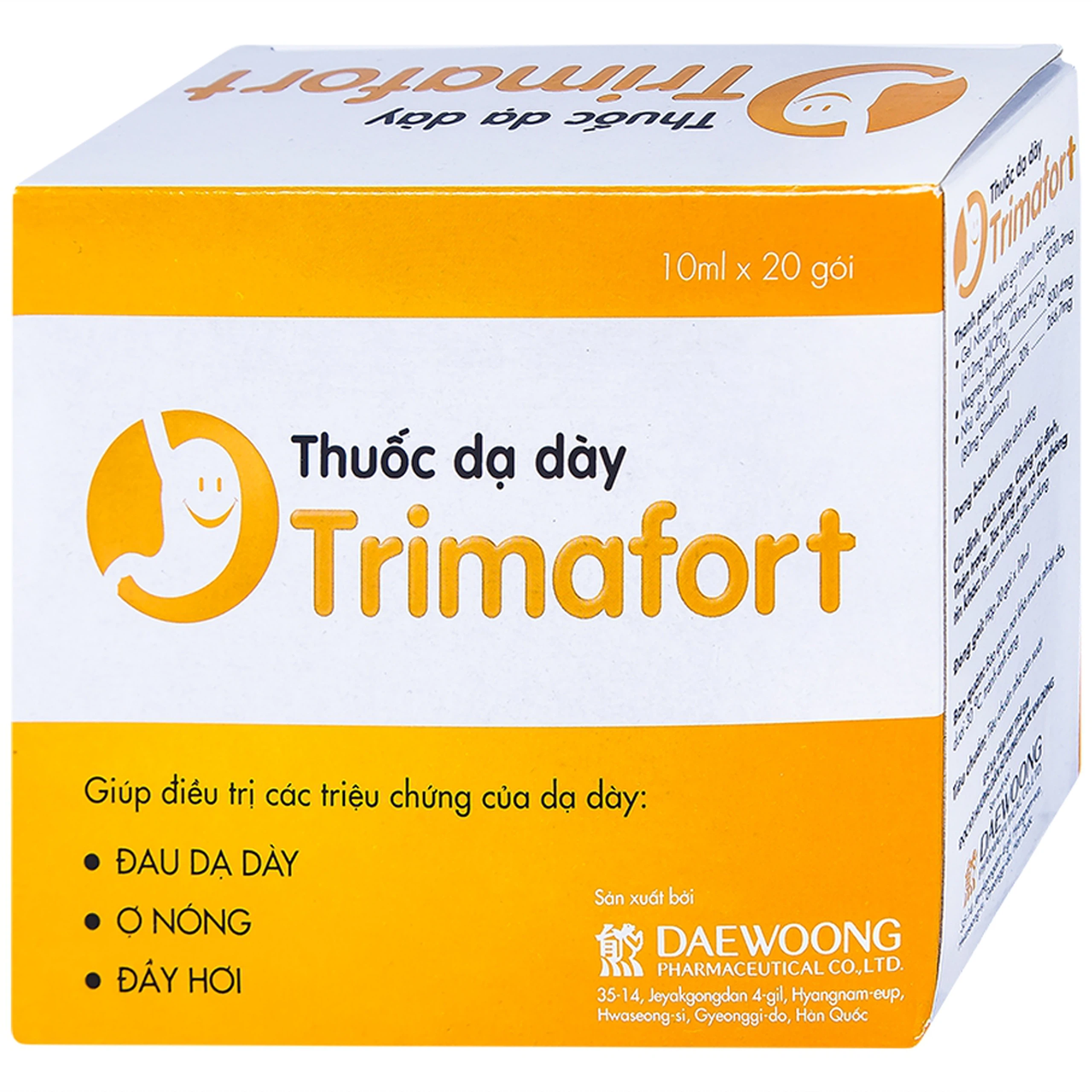 Thuốc dạ dày Trimafort Daewoong điều trị đau dạ dày, ợ nóng, đầy hơi (20 gói x 10ml) 