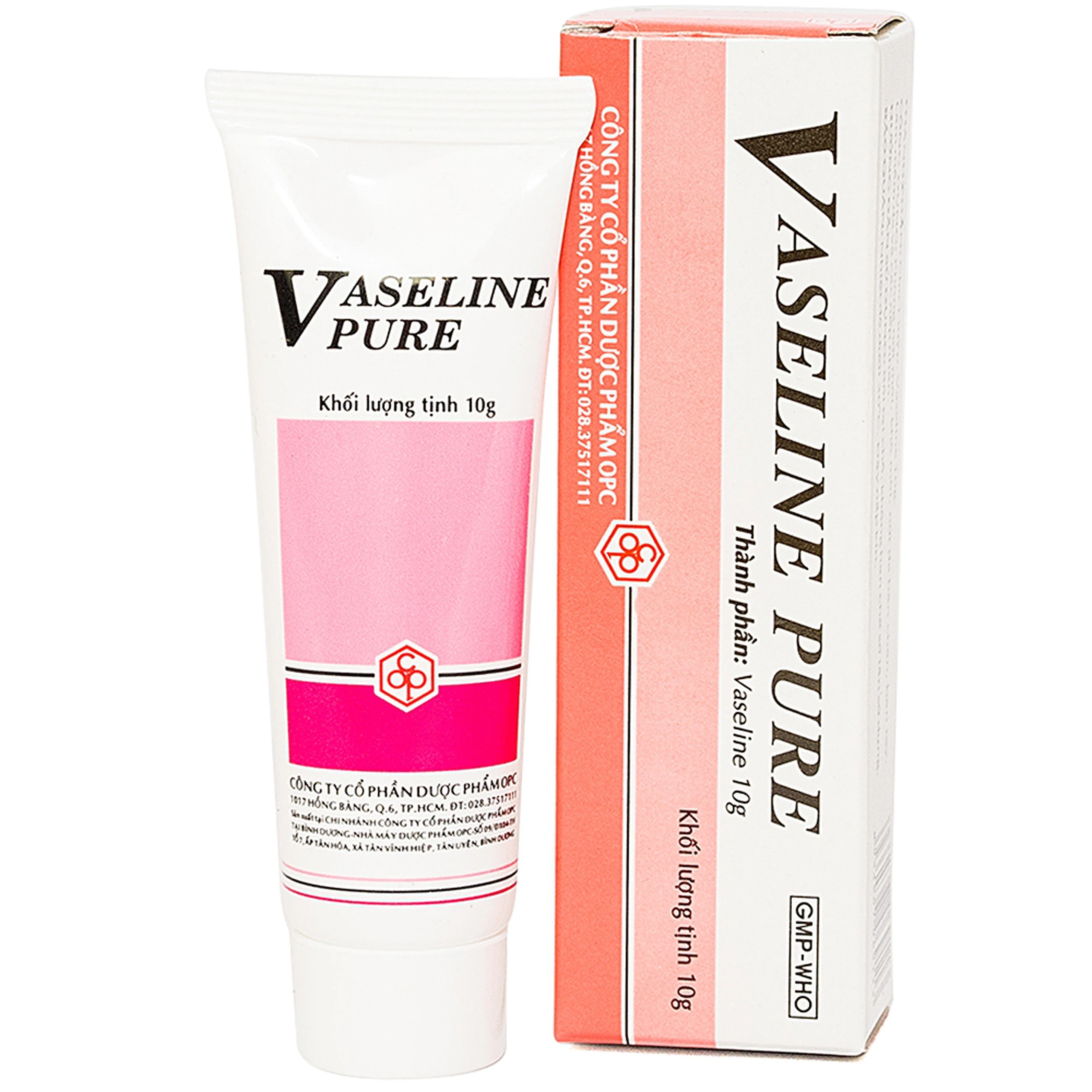 Kem Vaseline Pure OPC phòng nứt môi, khô môi, nứt da bàn chân, bàn tay (10g)