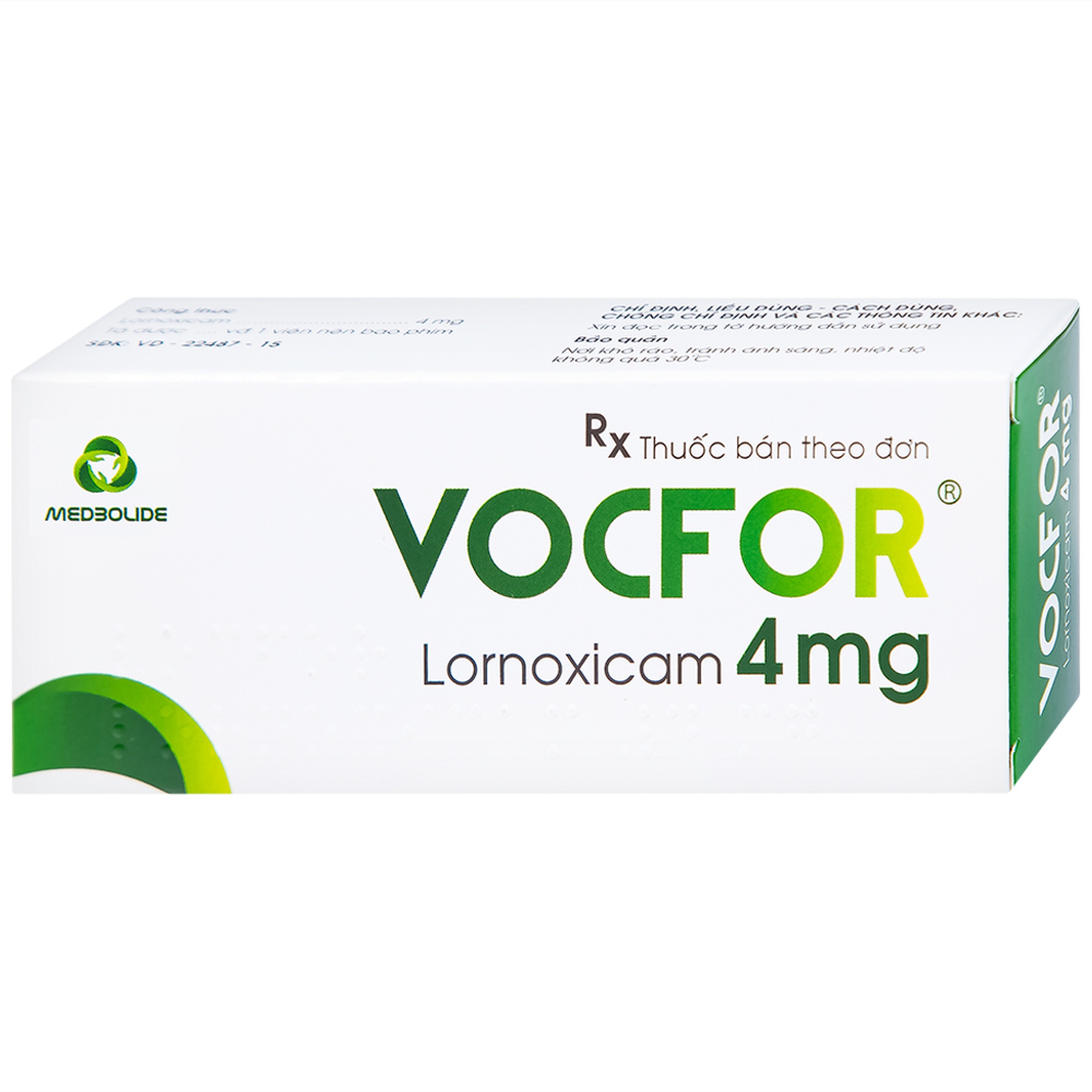 Thuốc Vocfor 4mg Medisun điều trị đau sau phẫu thuật (3 vỉ x 10 viên)