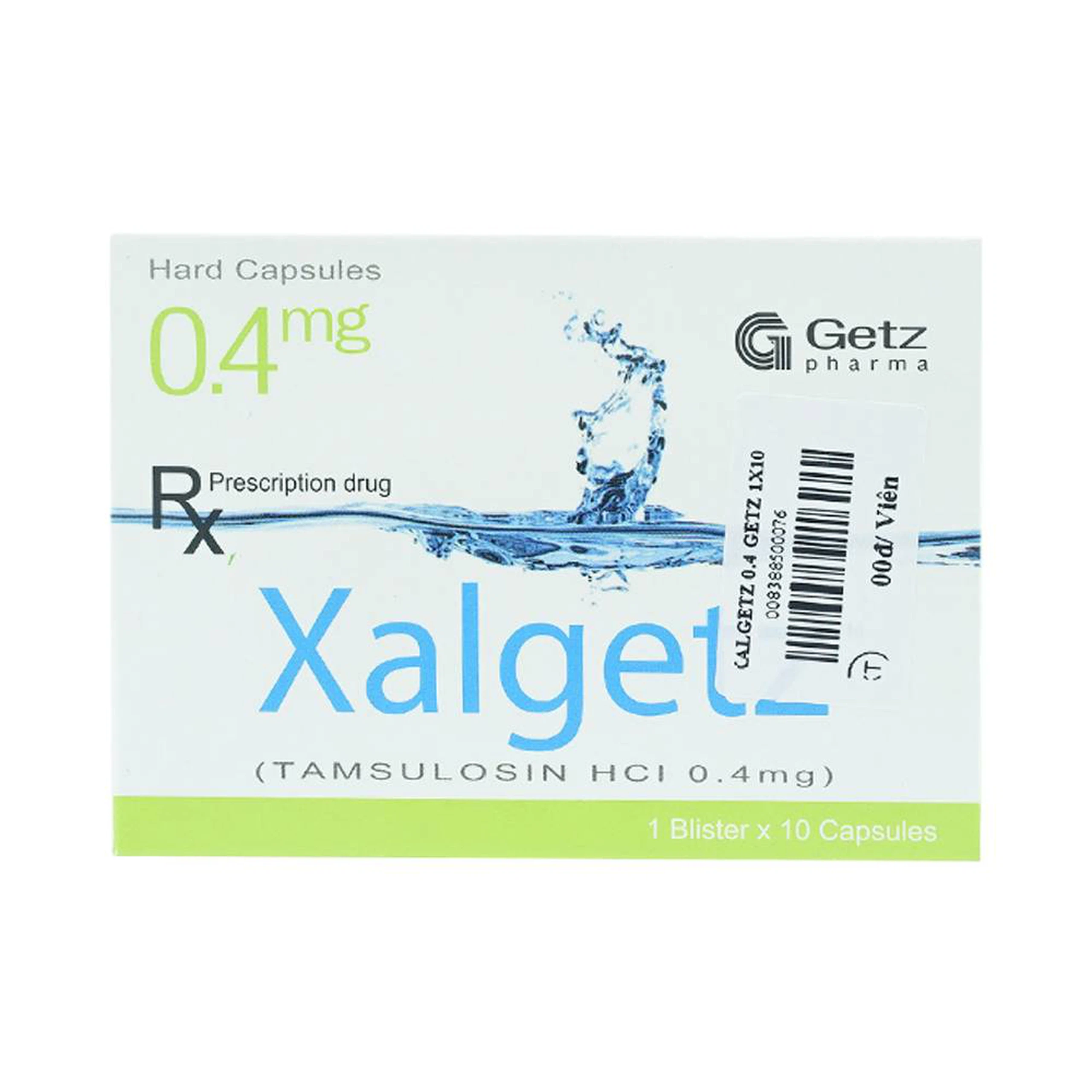 Thuốc Xalgetz 0.4mg Getz điều trị dấu hiệu và hội chứng tăng sản lành tính (1 vỉ x 10 viên) 