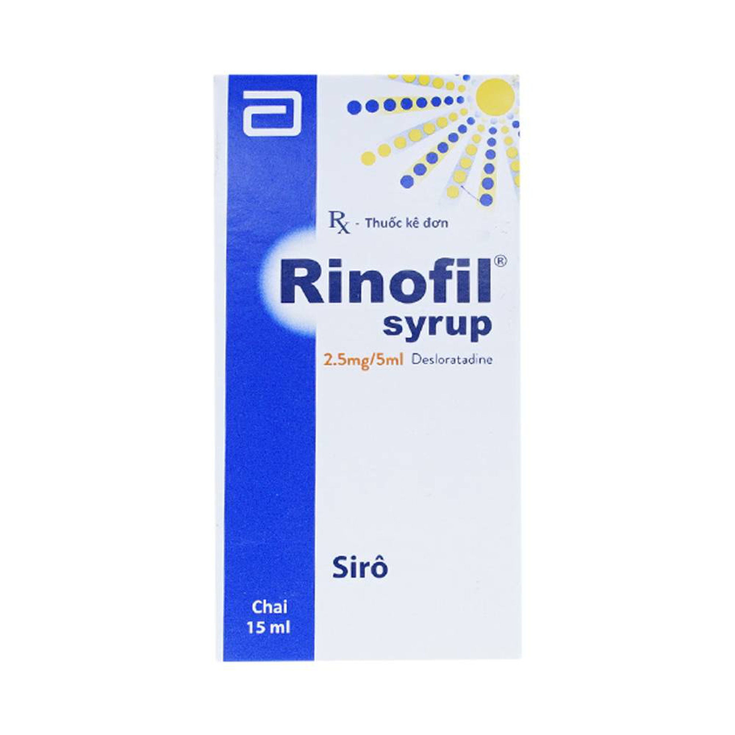 Syrup Rinofil 2.5mg/5ml Abbott giảm viêm mũi dị ứng (15ml) 