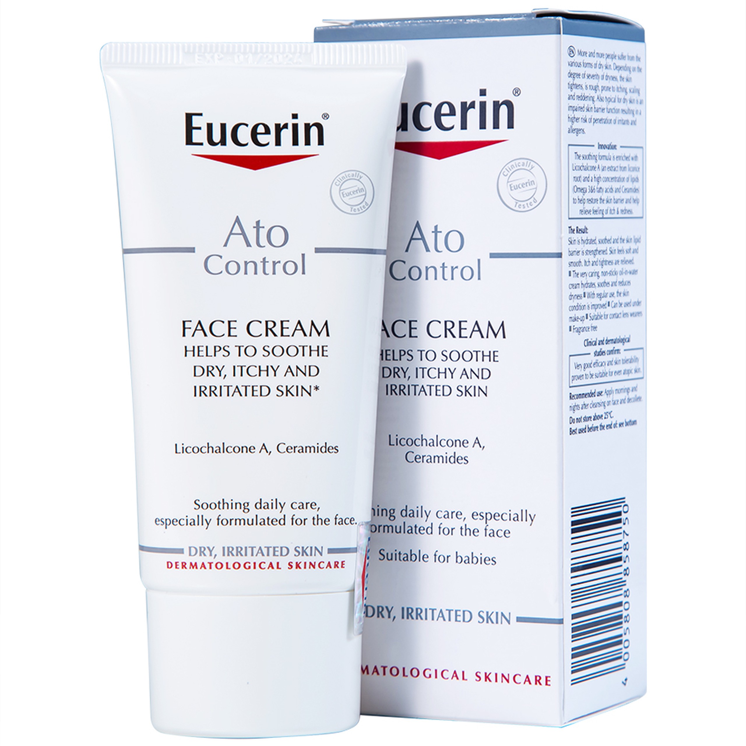 Kem dưỡng da mặt Eucerin AtoControl Face Cream giảm khô, ngứa và mẩn đỏ (50ml)