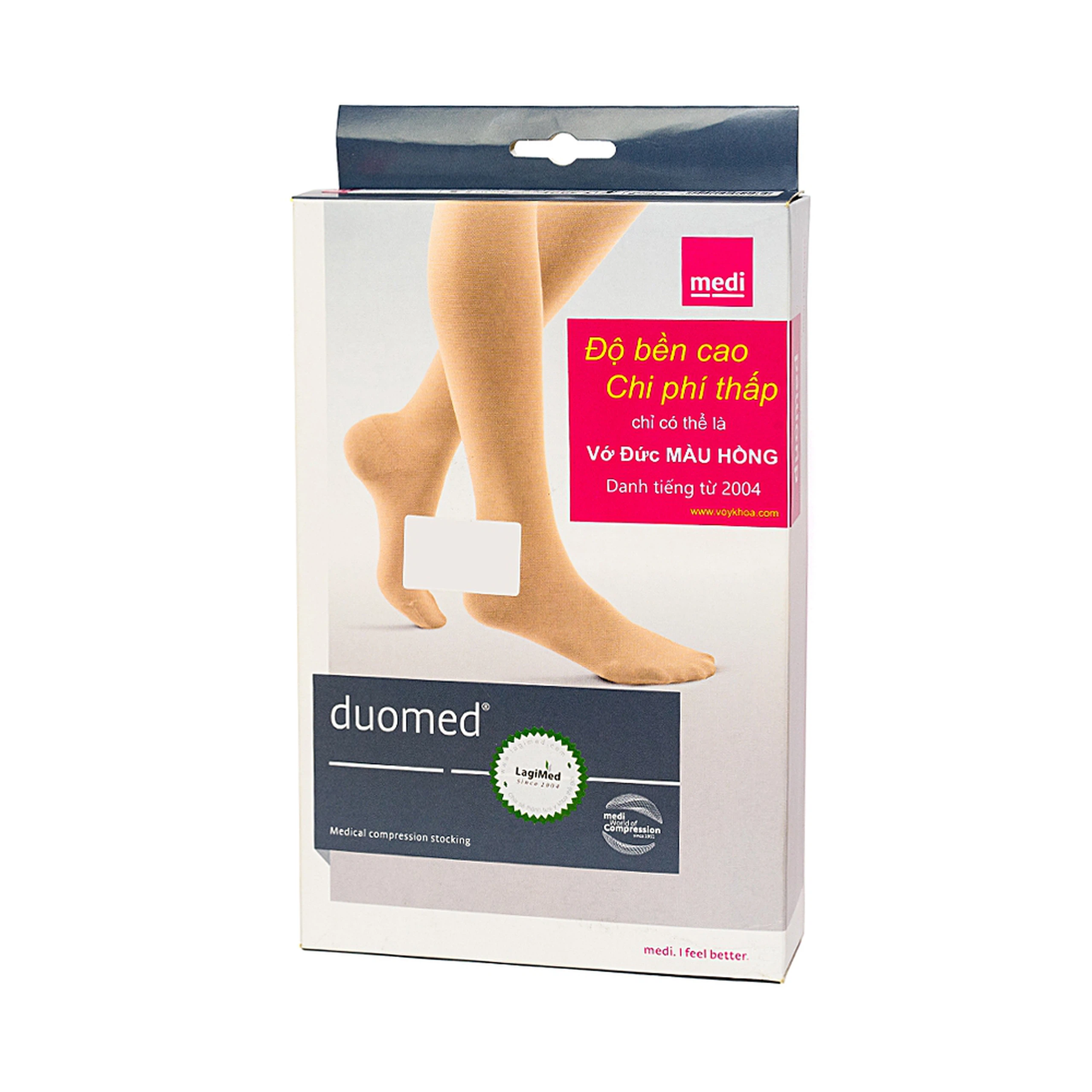 Vớ đùi y khoa Medi Duomed size S hỗ trợ điều trị giãn tĩnh mạch, phù chân, đau nhức chân (1 đôi)