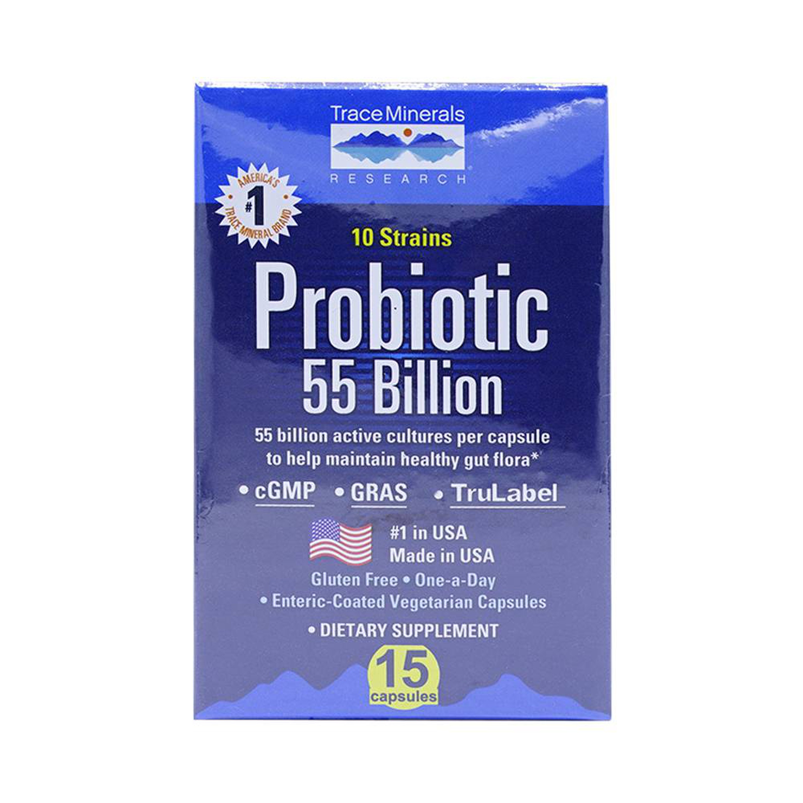 Viên uống Probiotic 55 Billion bỗ sung lợi khuẩn giúp duy trì sức khỏe hệ đường ruột (15 viên)