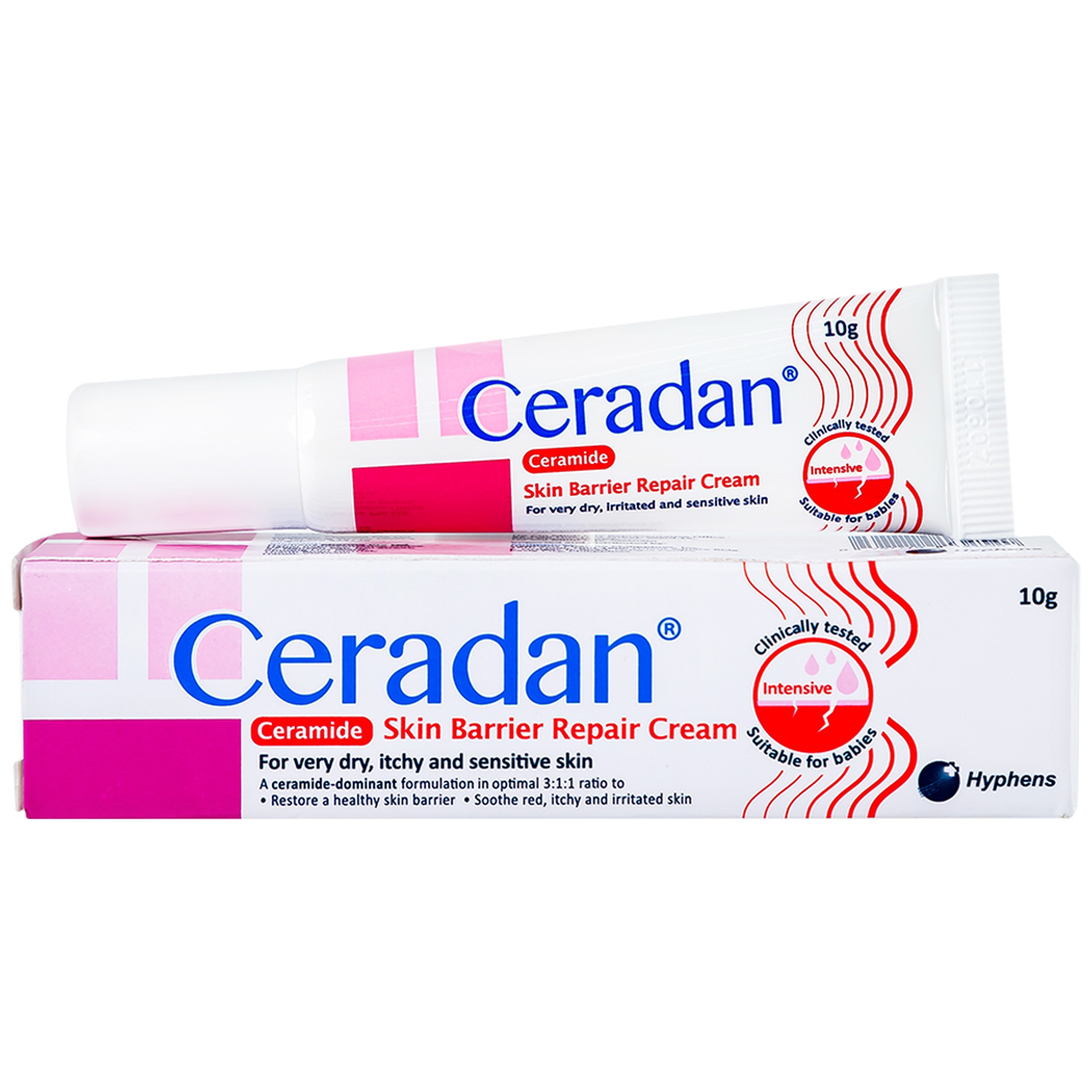 Kem phục hồi da Ceradan Ceramide Skin Barrier Repair Cream dành cho da khô, kích ứng và nhạy cảm (10g)