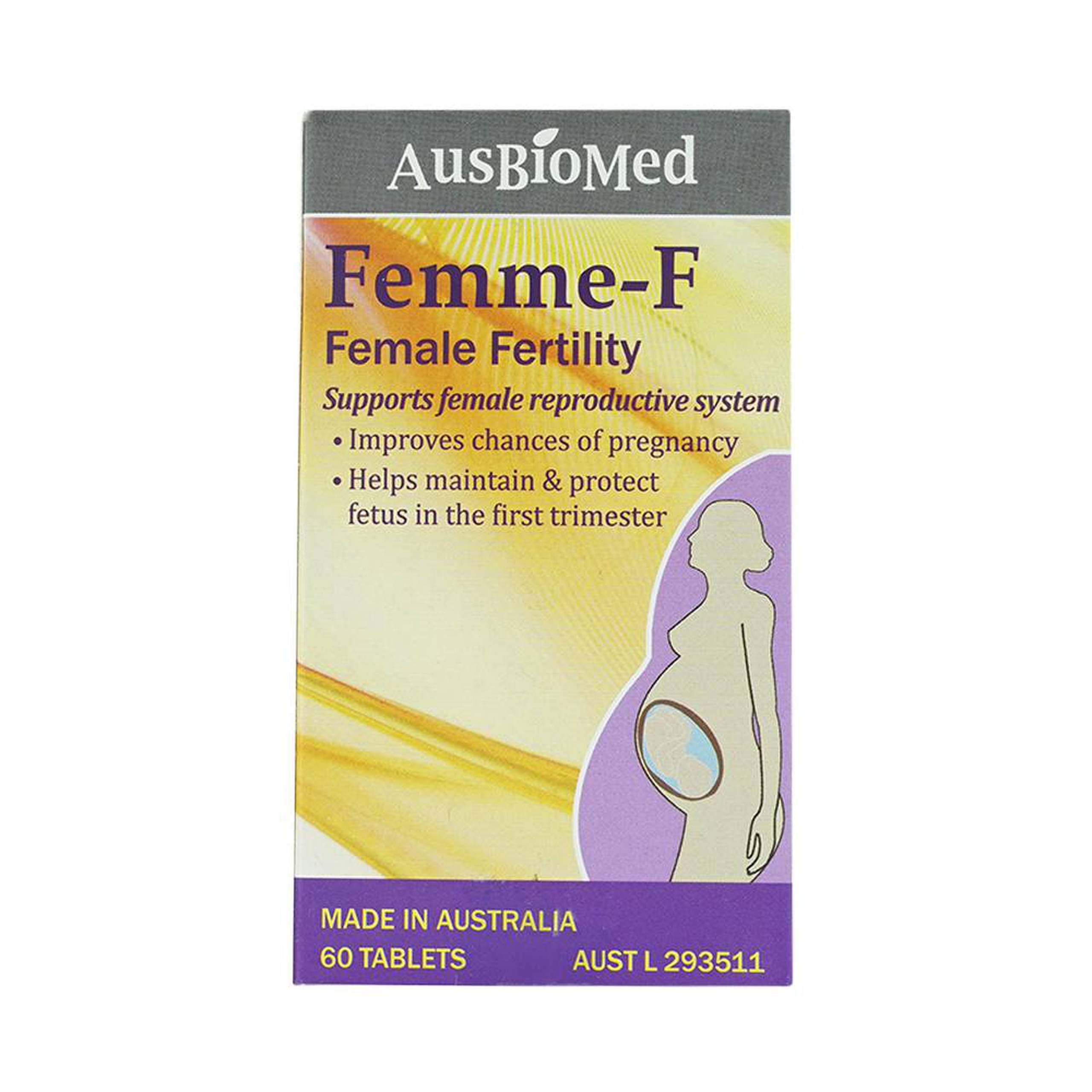 Viên uống Femme-F AusBioMed bổ sung vitamin, khoáng chất, hỗ trợ sức khỏe sinh sản cho phụ nữ (60 viên)