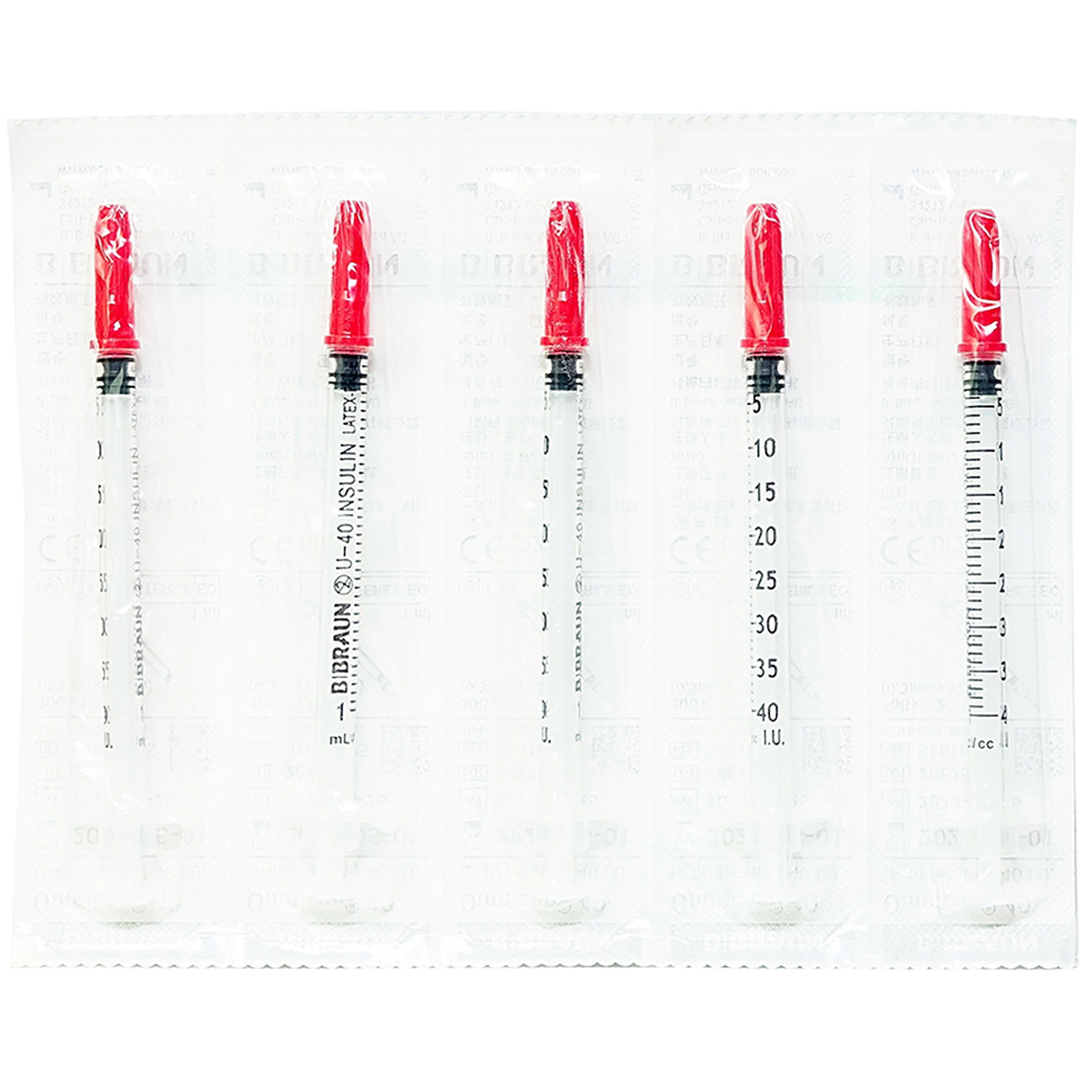 Kim tiêm tiểu đường B.Braun Omnican 1ml/40 I.U màu đỏ dùng cho người tiểu đường (100 cái)