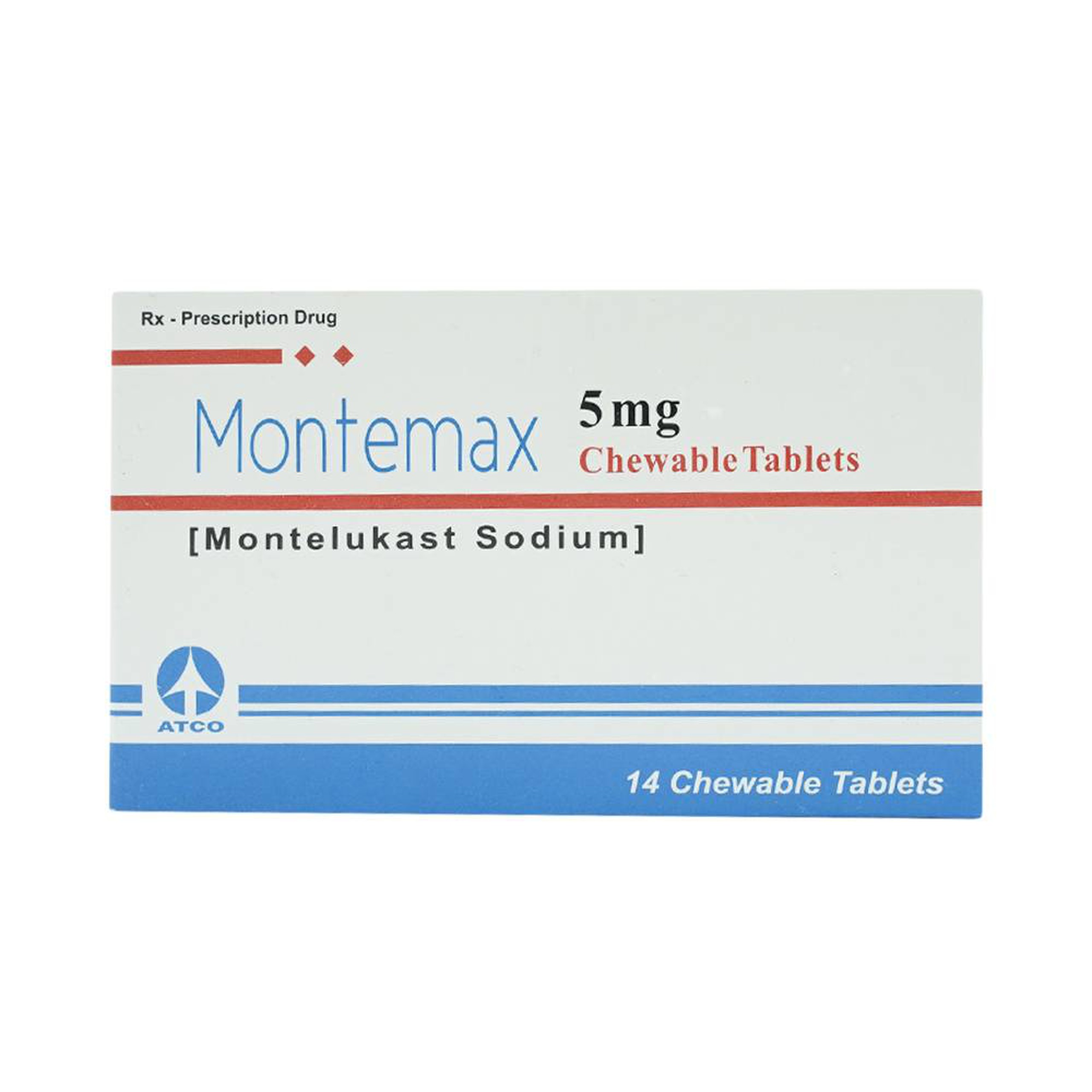 Viên nhai Montemax 5mg Atco điều trị hen suyễn mãn tính (1 vỉ x 14 viên)