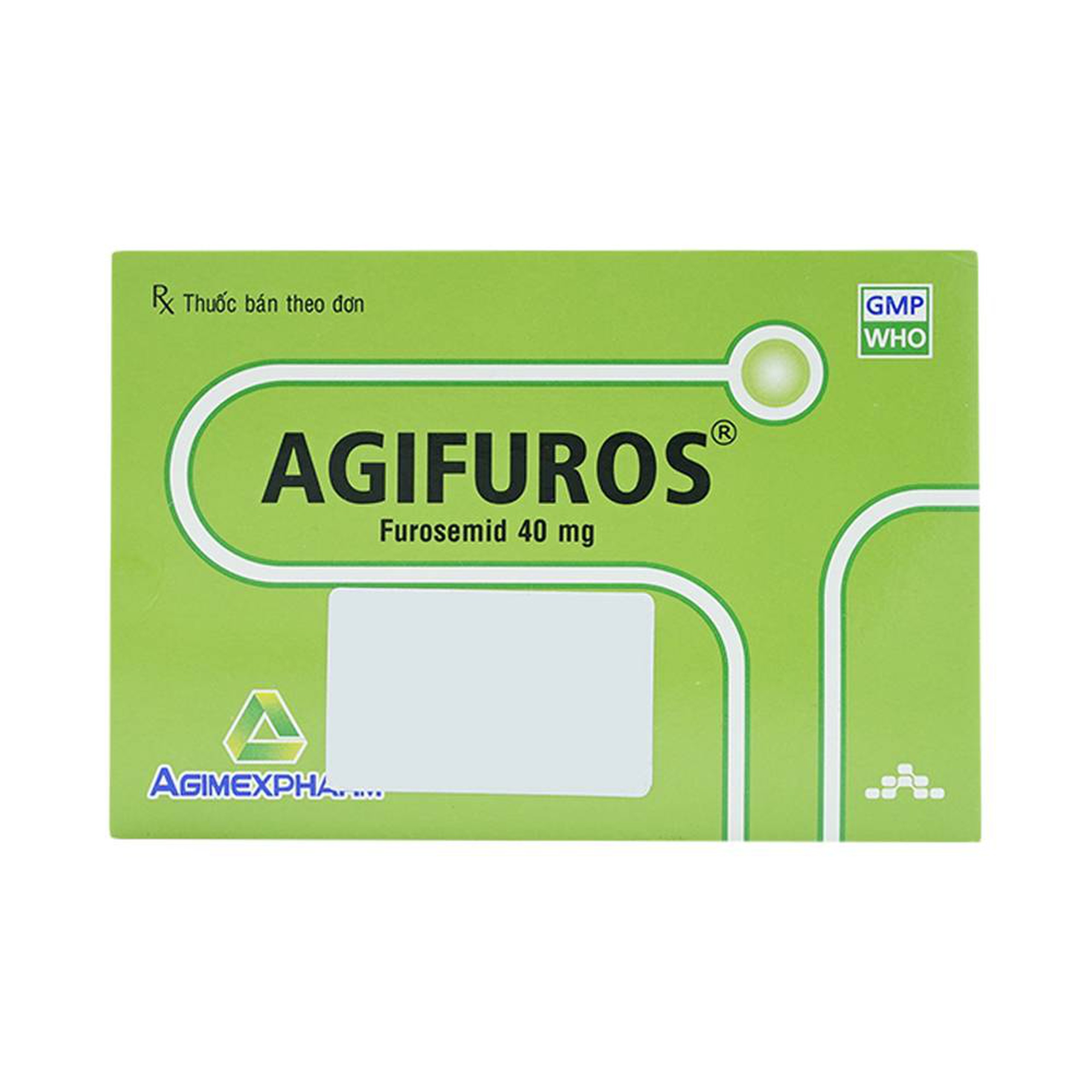 Thuốc Agifuros 40mg Agimexpharm điều trị phù phổi cấp, phù do tim, gan, thận (10 vỉ x 25 viên)