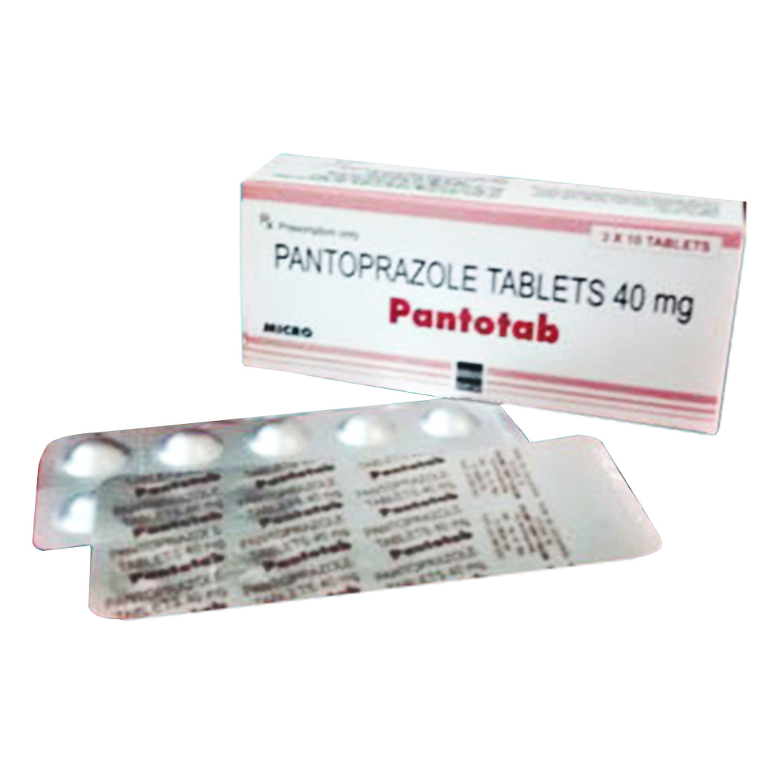 Viên nén Pantotab 40mg Micro điều trị hội chứng trào ngược dạ dày - thực quản (3 vỉ x 10 viên)