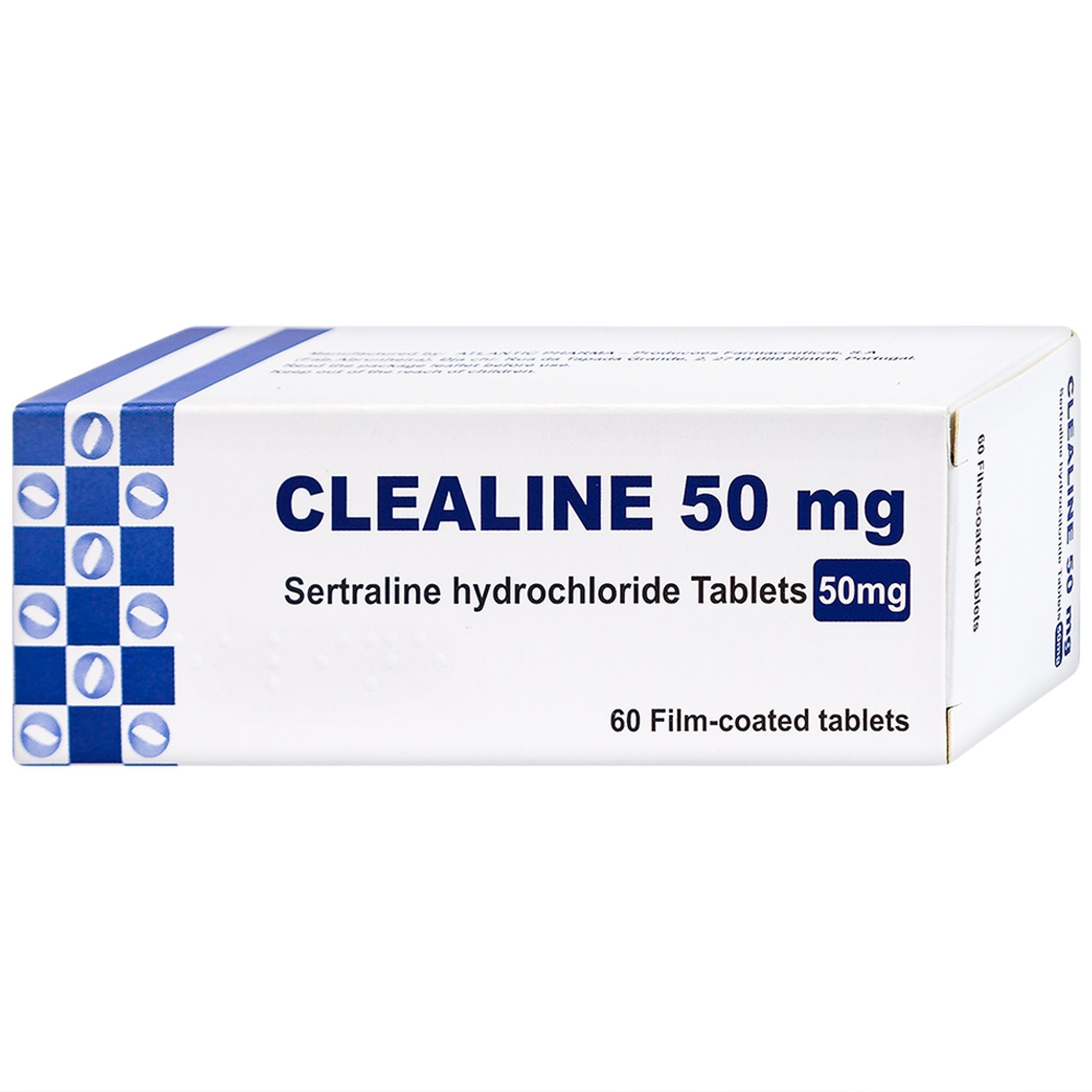 Thuốc Clealine 50mg Atlantic điều trị triệu chứng trầm cảm, rối loạn cưỡng bức ám ảnh (6 vỉ x 10 viên)
