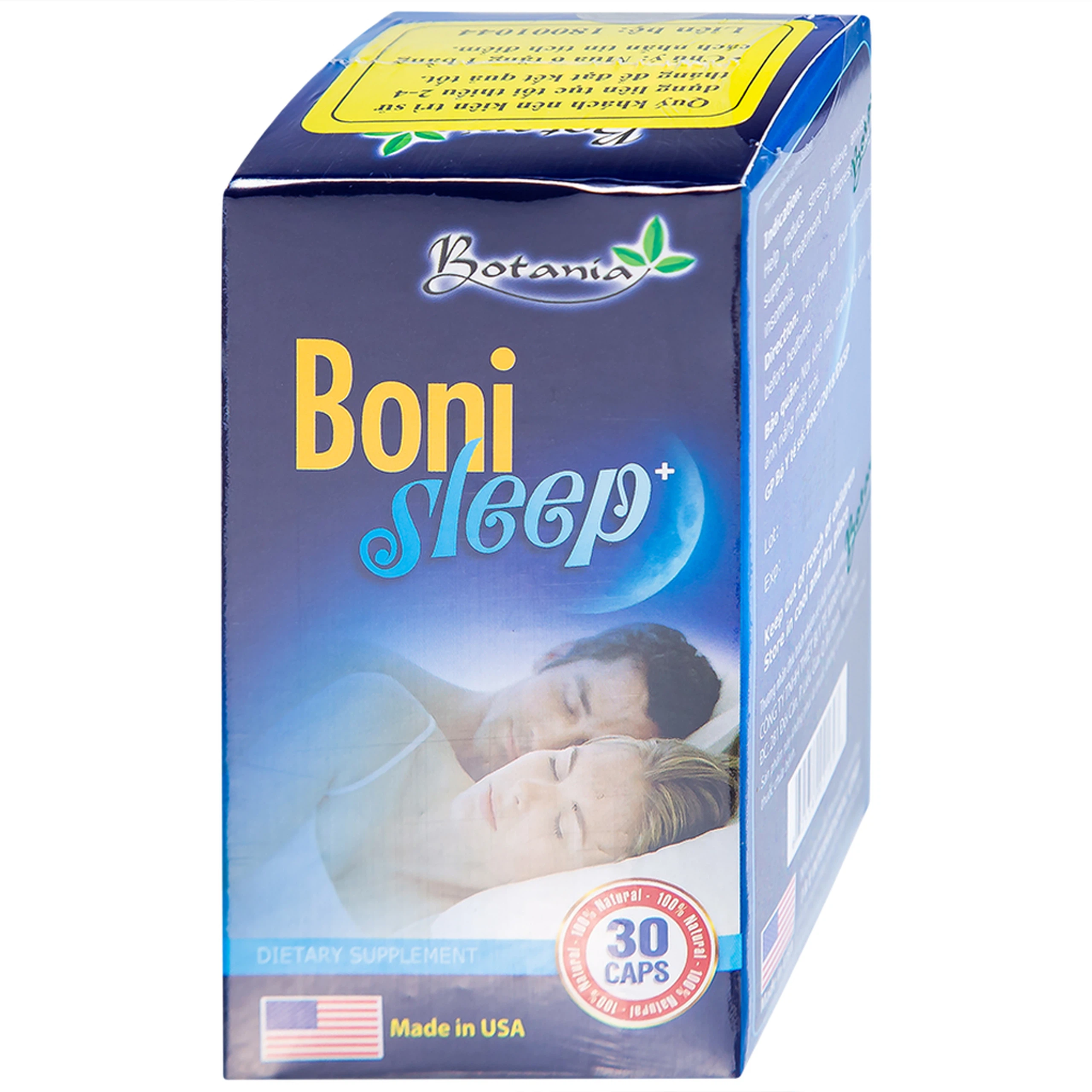 Viên uống Bonisleep Botania giúp an thần, giảm căng thẳng thần kinh (30 viên)