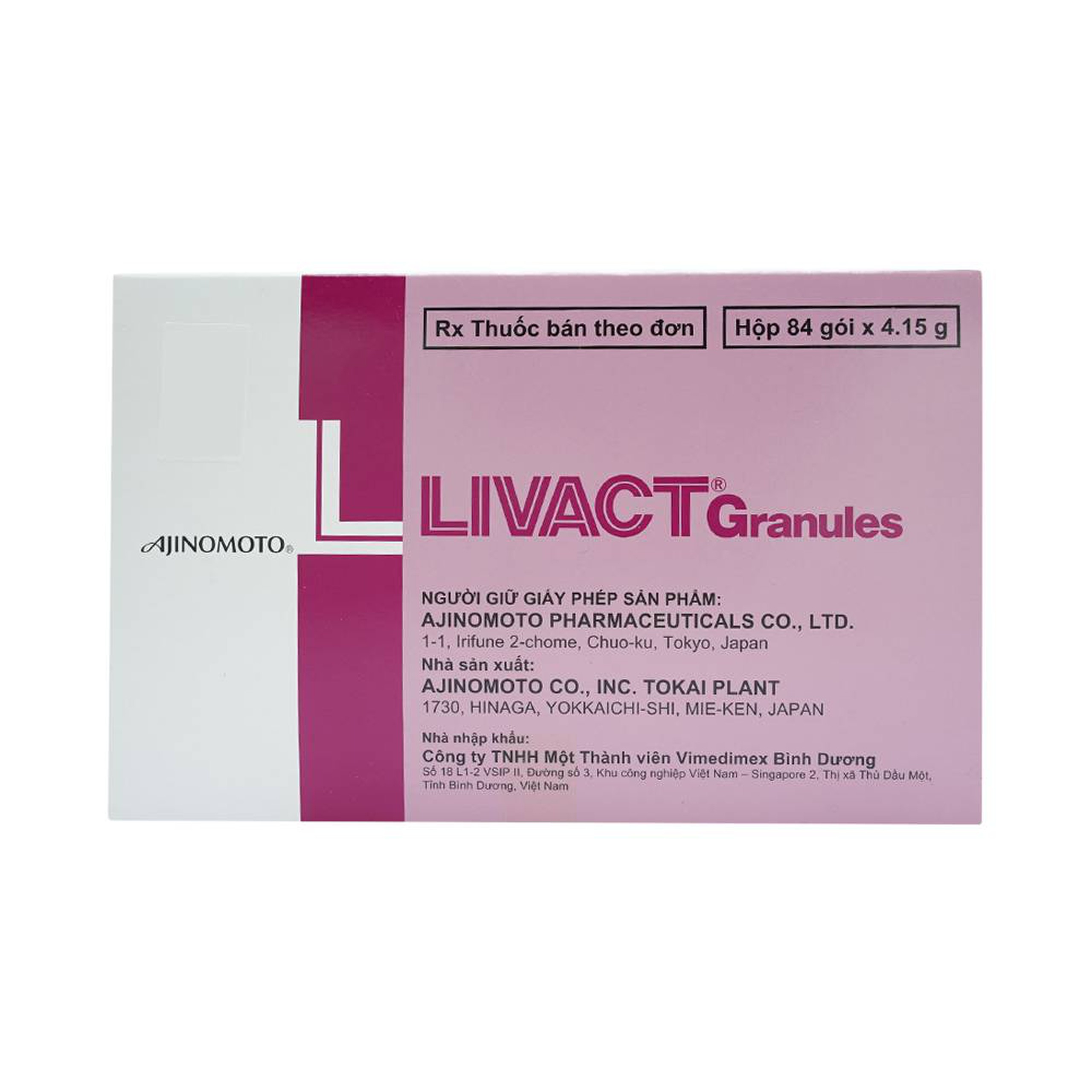 Cốm pha dung dịch uống Livact Granules Ajinomoto cải thiện tình trạng giảm albumin máu (84 gói)
