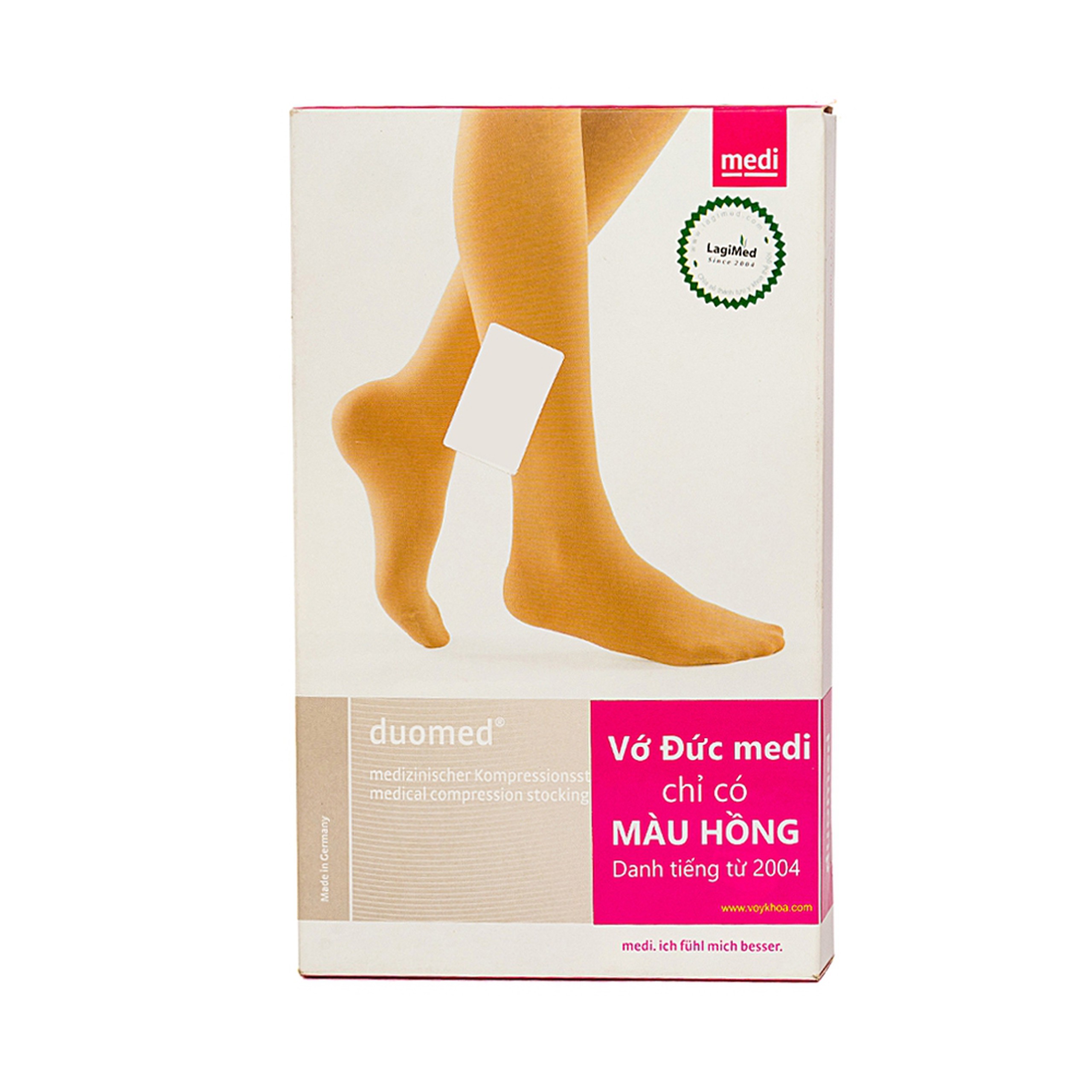 Vớ gối y khoa Duomed size XL hỗ trợ điều trị suy tĩnh mạch, phù chân, đau nhức chân