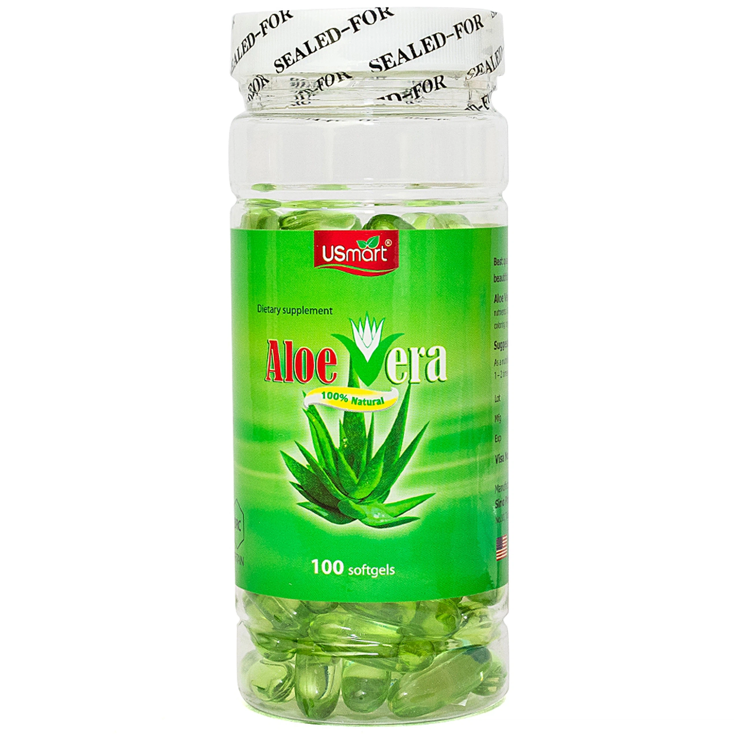 Viên uống Aloe Vera giúp chống oxy hoá, hạn chế lão hóa (100 viên)