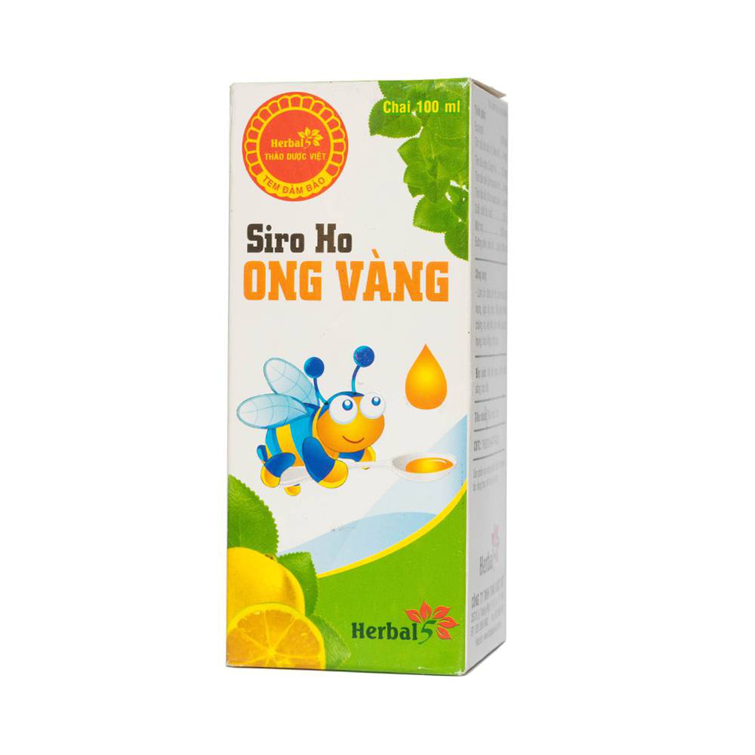 Siro ho Ong Vàng Thảo Dược Việt hỗ trợ làm ấm và sạch họng, giảm ho (100ml)