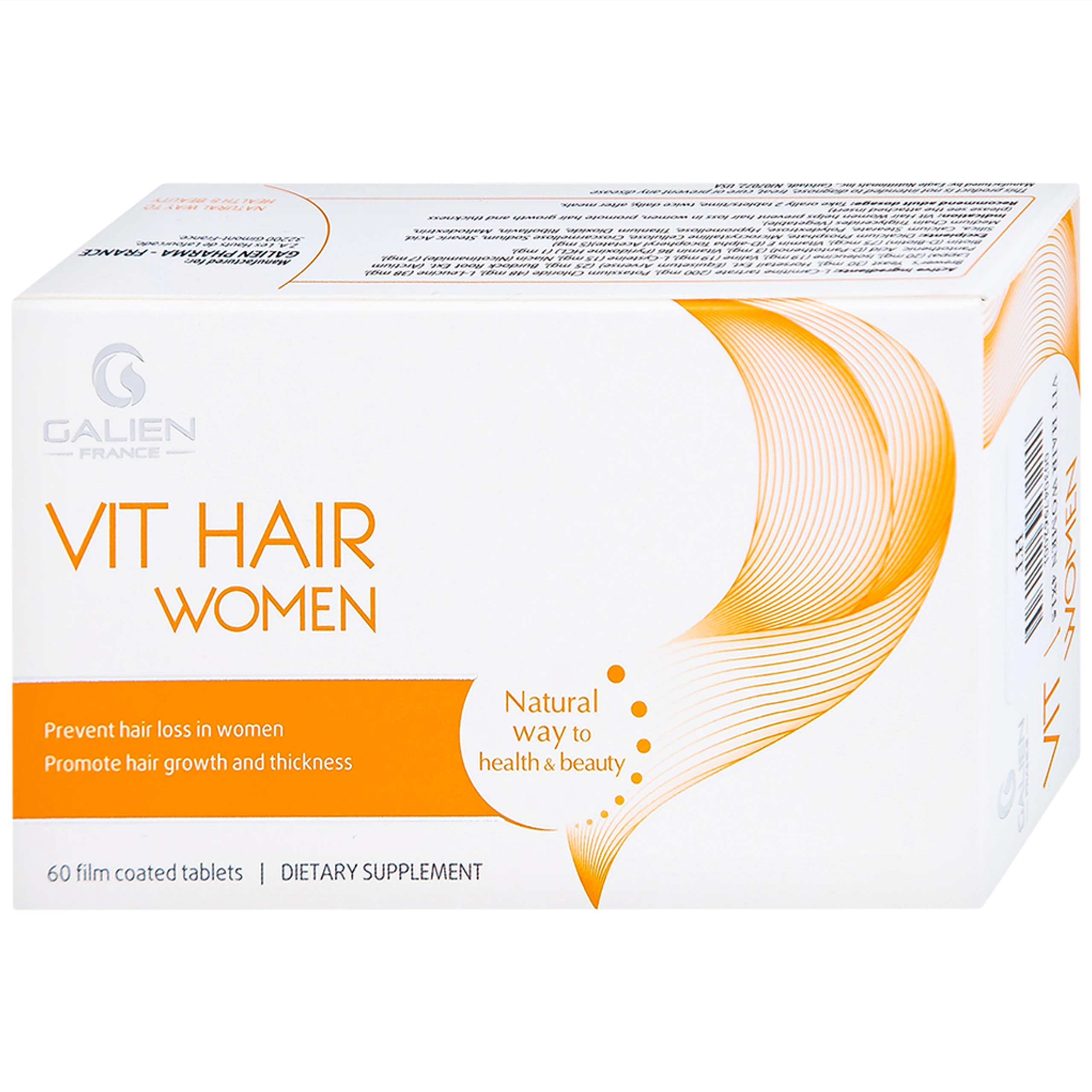 Viên uống Vit Hair Women Galien hỗ trợ giảm rụng tóc dành cho nữ giới (4 vỉ x 15 viên)