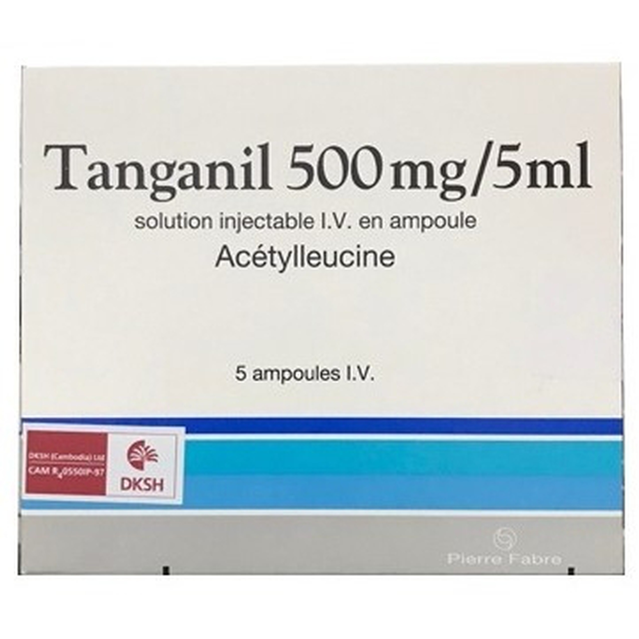 Thuốc tiêm Tanganil 500mg/5ml Pierre Fabre điều trị triệu chứng các cơn chóng mặt (1 vỉ x 5 ống x 25ml) 