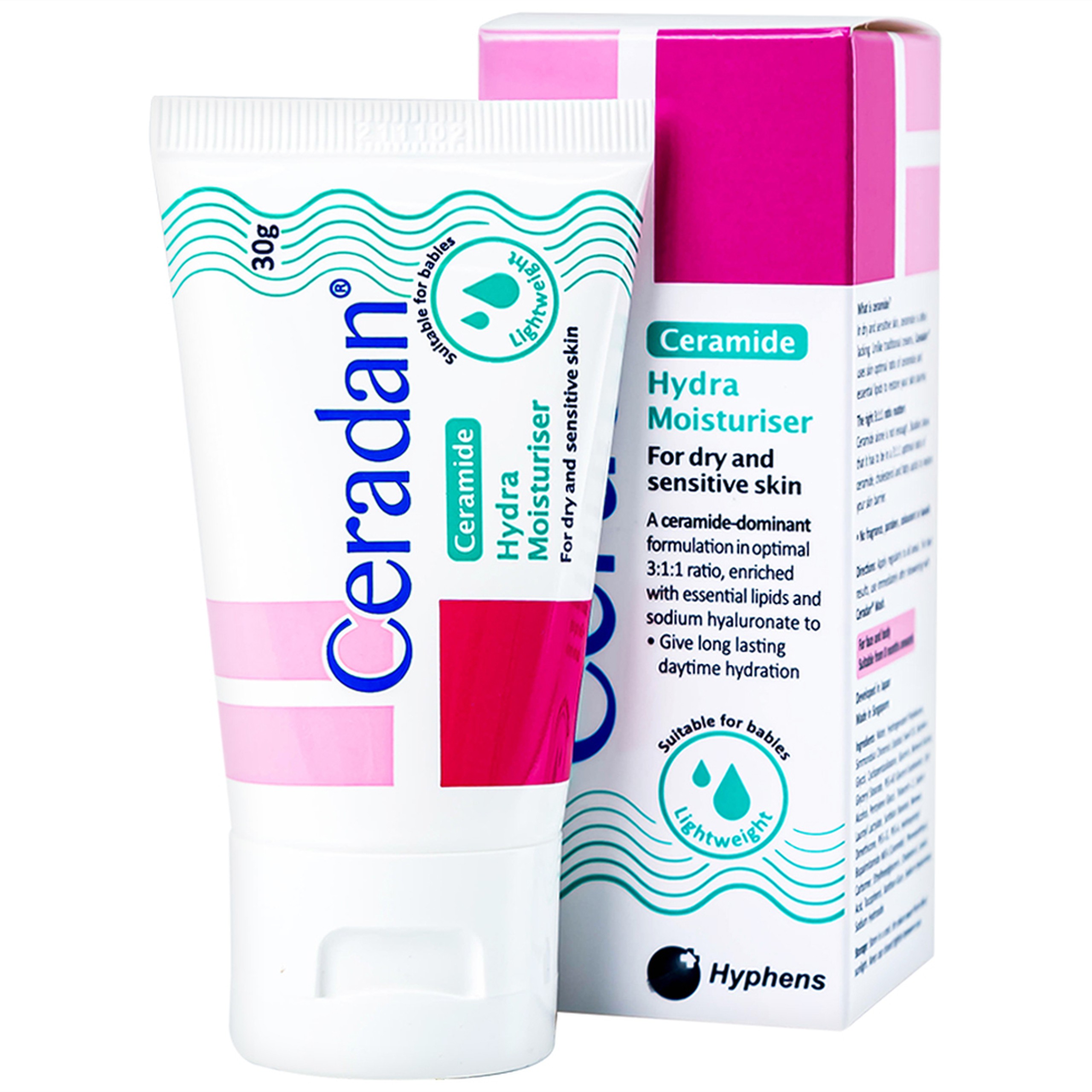 Kem dưỡng ẩm Ceradan Ceramide Hydra Moisturiser dành cho da khô và nhạy cảm (30g)