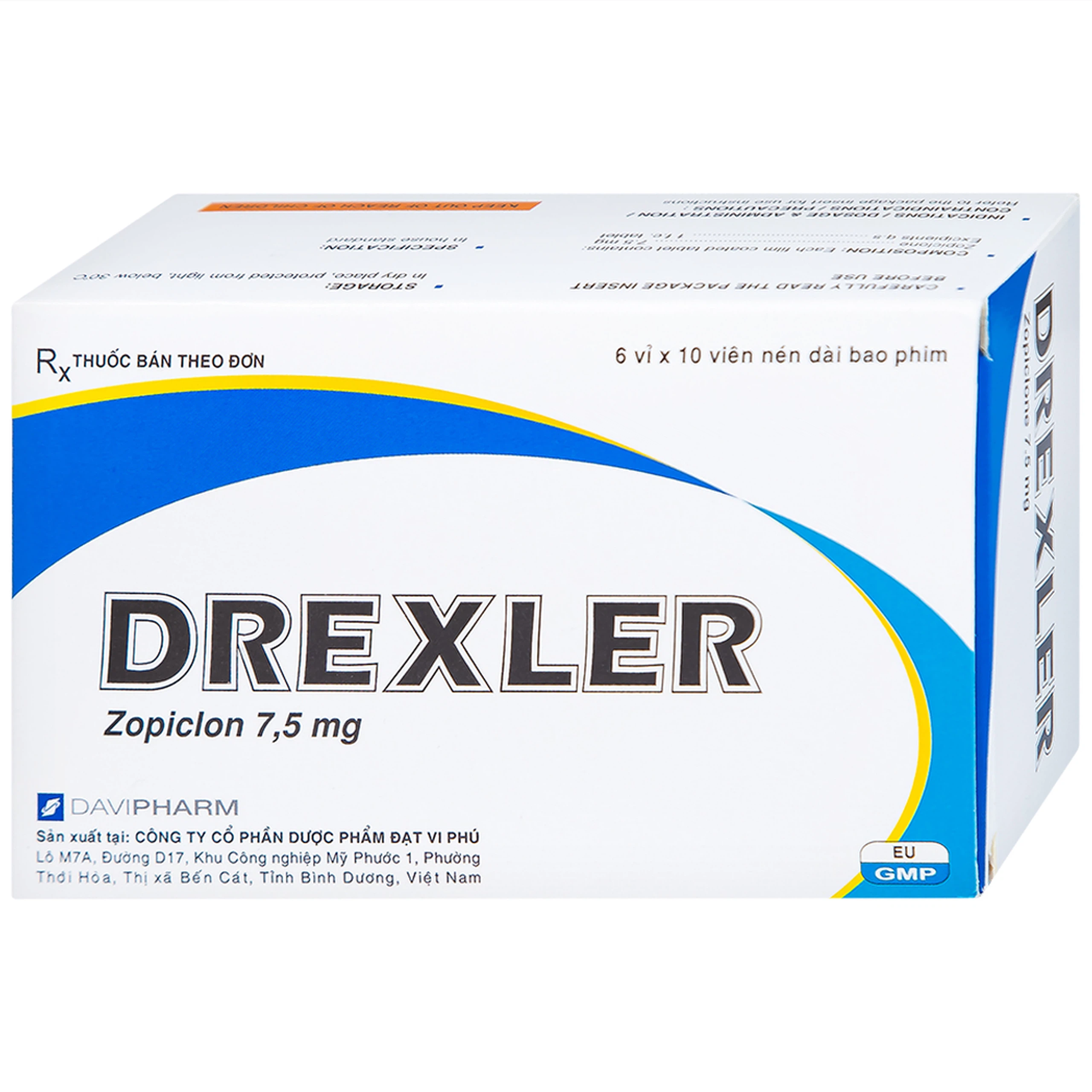 Thuốc Drexler Davipharm điều trị ngắn hạn chứng mất ngủ (60 viên)